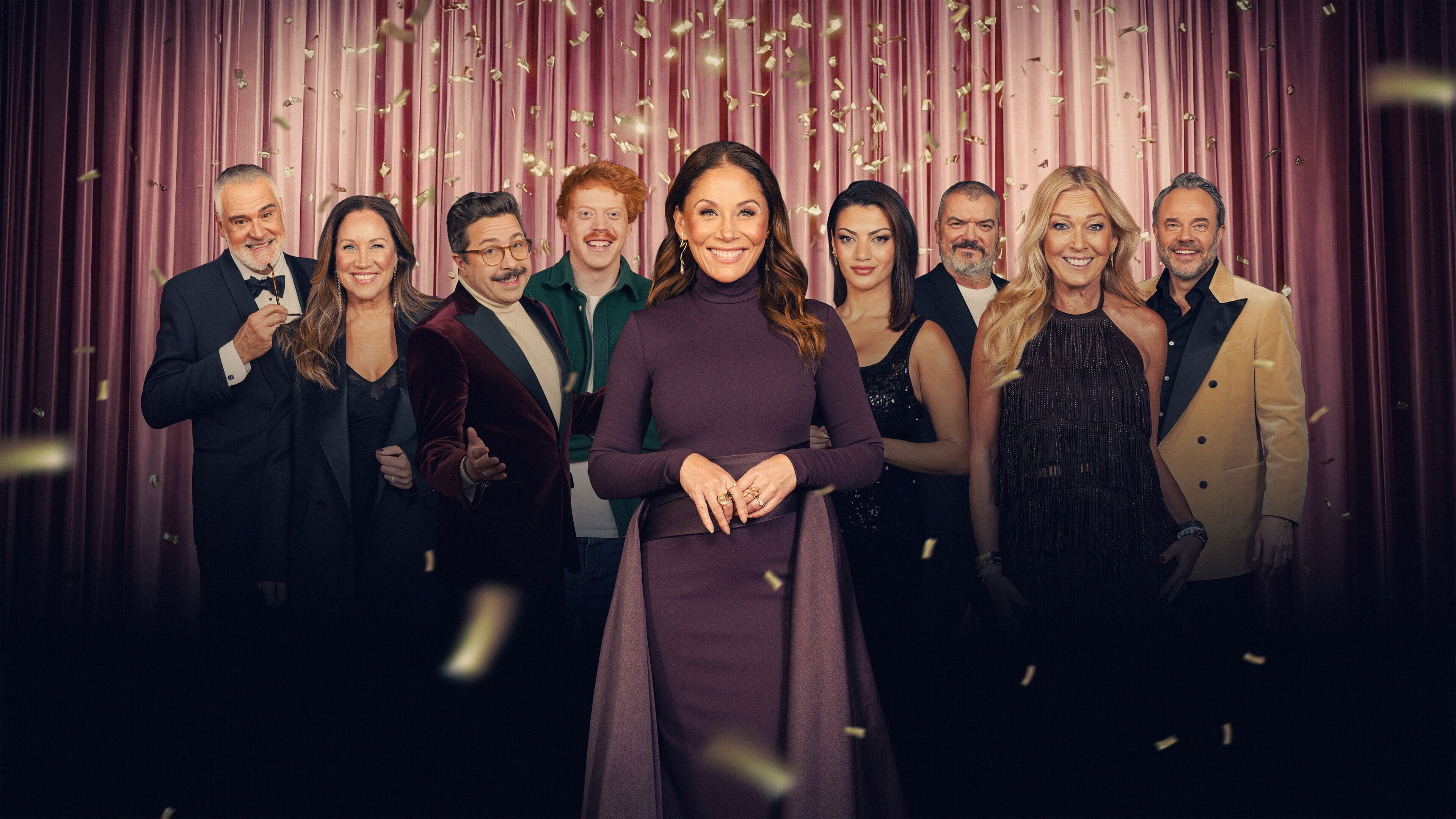Backdrop for TV4:s nyårskarameller 2025