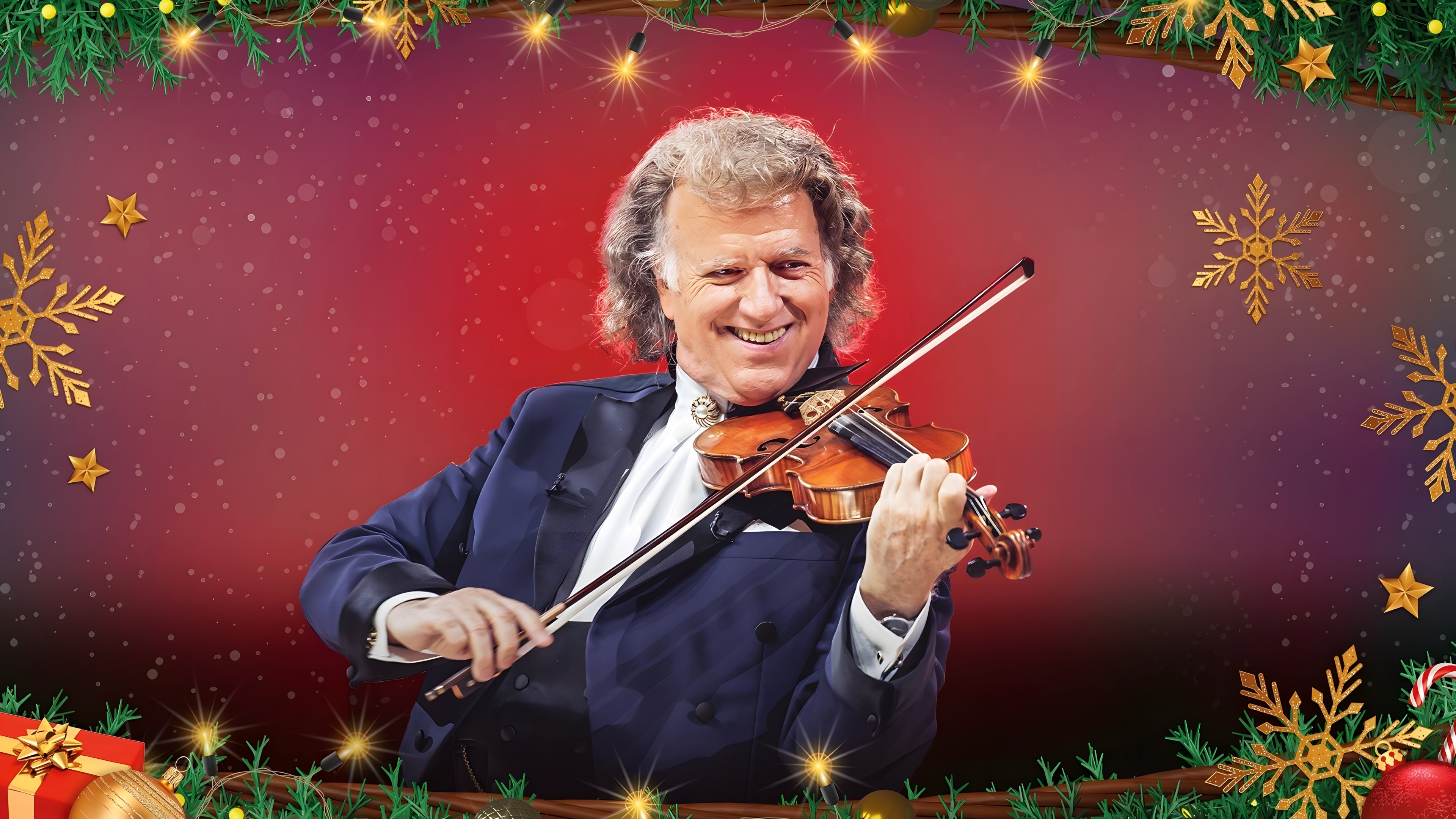 Backdrop for André Rieu's 2024 Christmas Concert: Gold and Silver