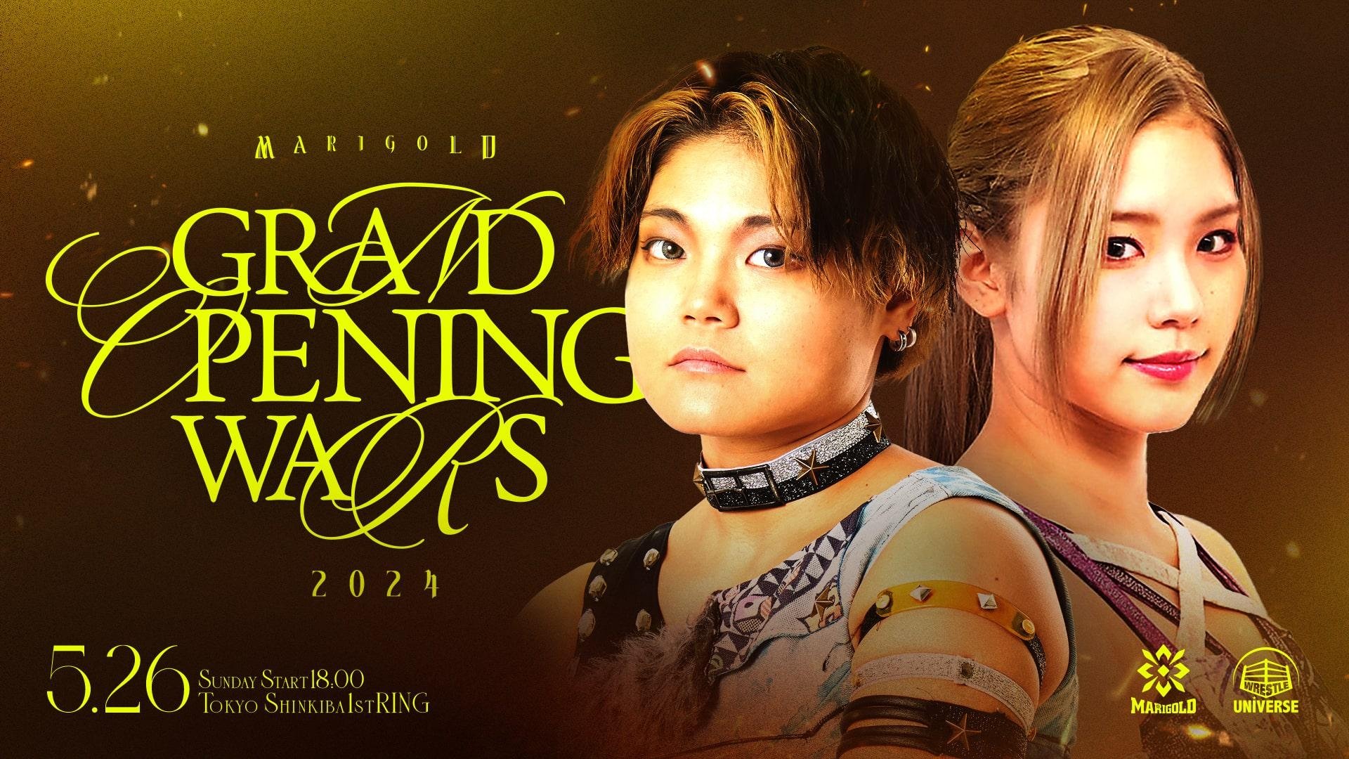 Backdrop for Marigold Grand Opening Wars 2024 • Tag 1 Night