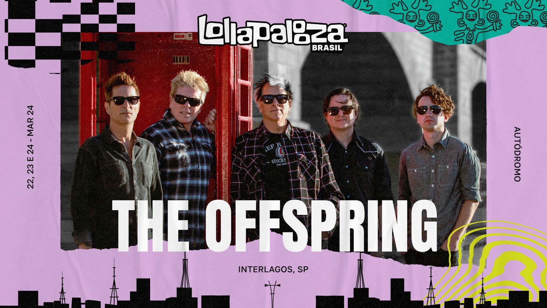 Backdrop for The Offspring - Lollapalooza 2024