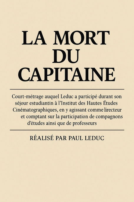 La mort du capitaine
