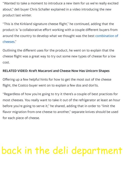 Back in the Deli Department