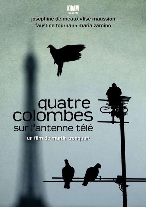 Quatre colombes sur l'antenne télé