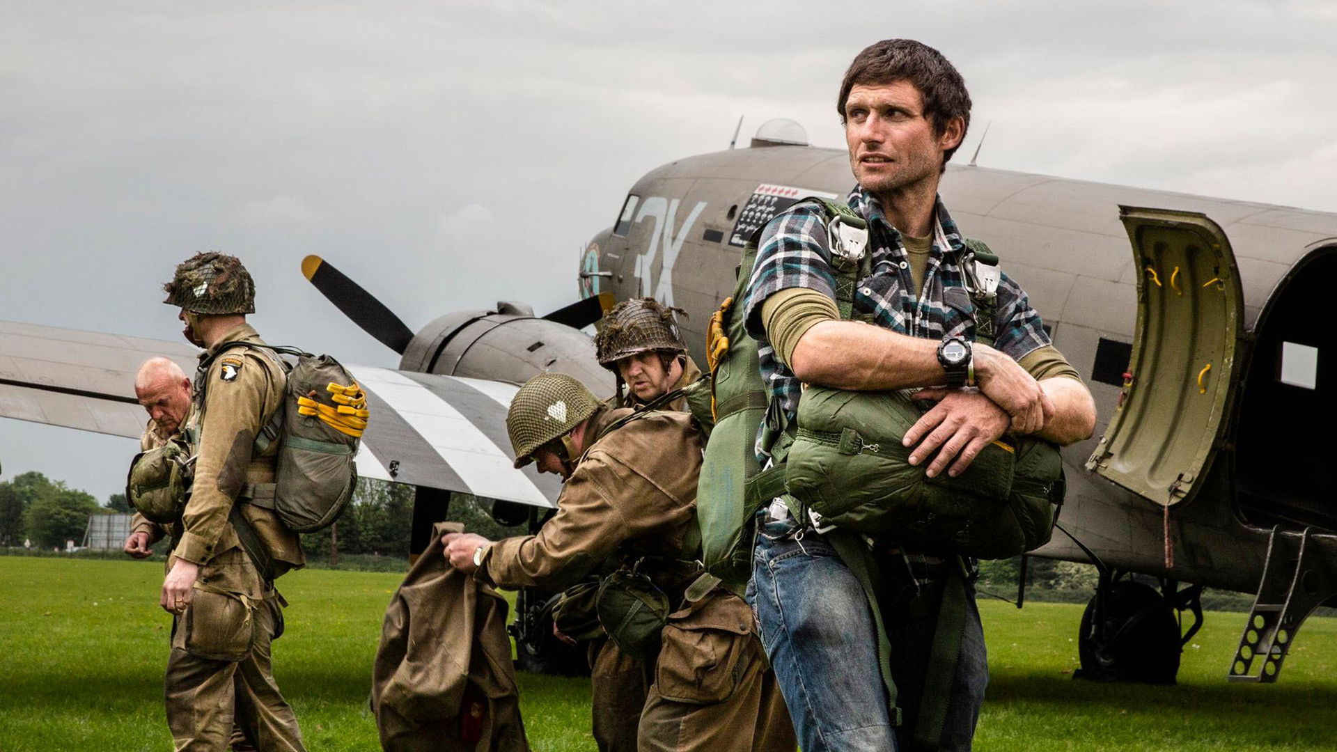 Backdrop for Guy Martin's D-Day Landing