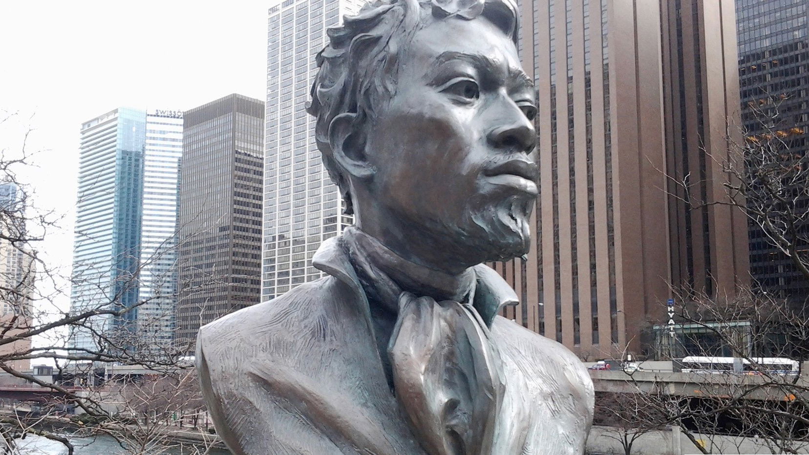 Backdrop for DuSable to Obama: Chicago's Black Metropolis