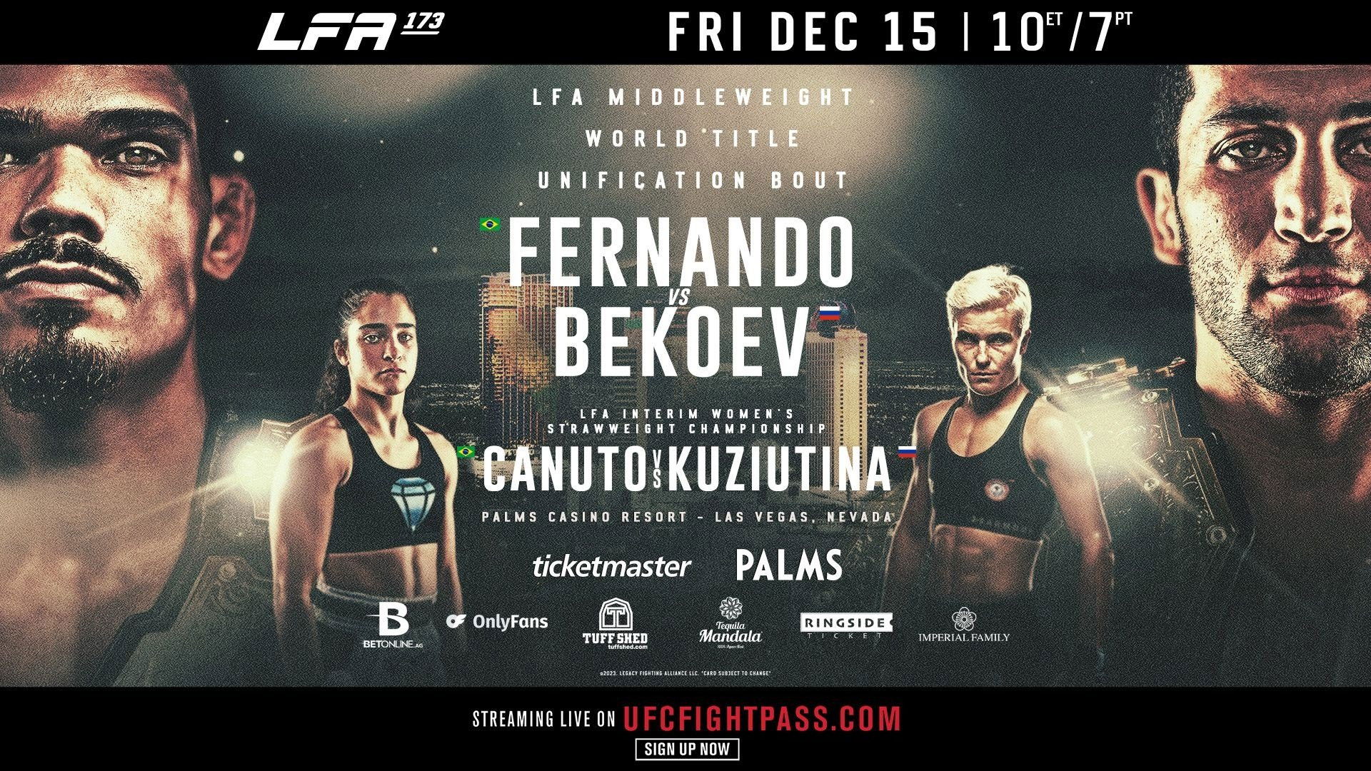 Backdrop for LFA 173: Fernando vs. Bekoev