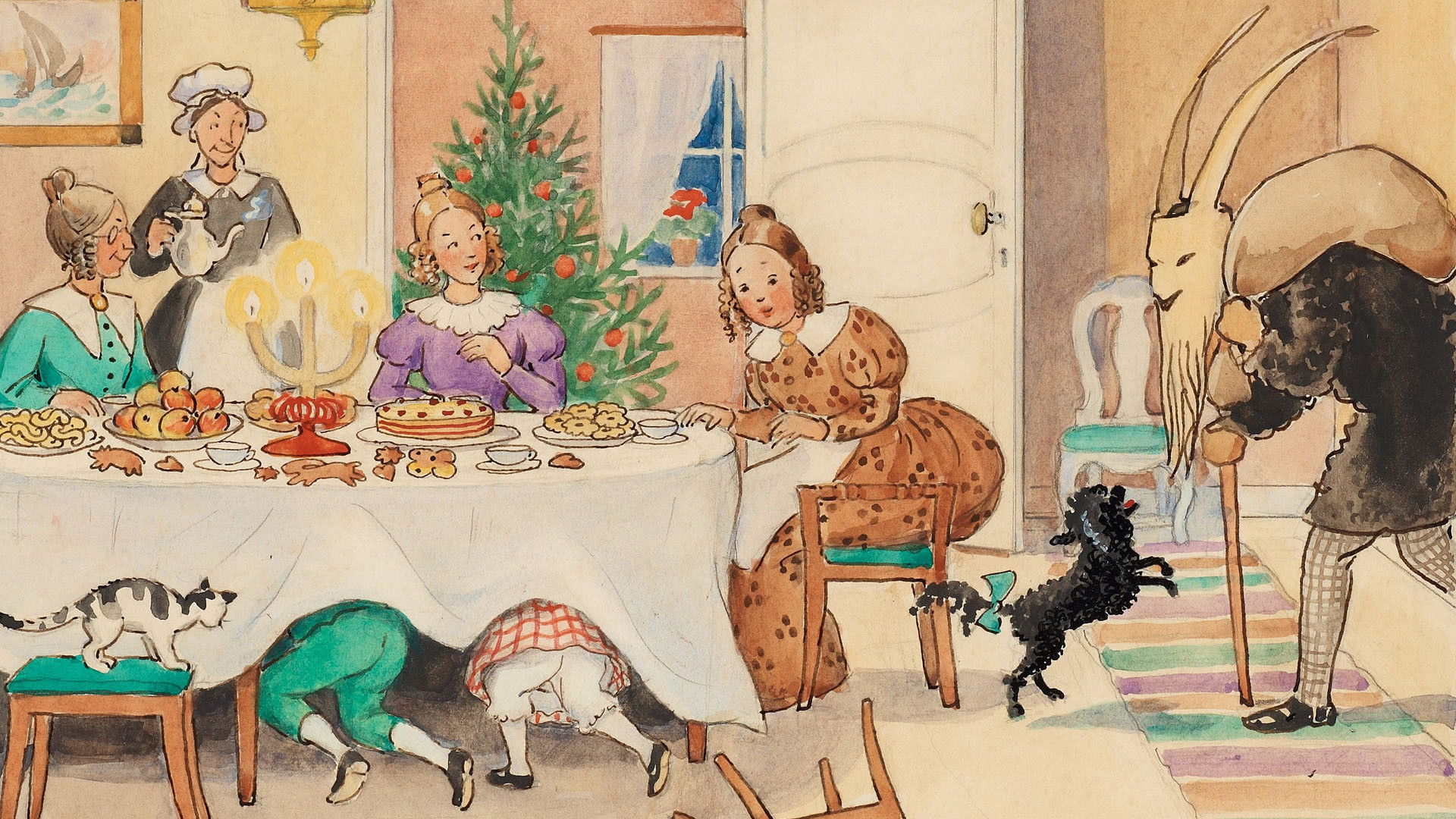 Backdrop for Petter's and Lotta's Christmas