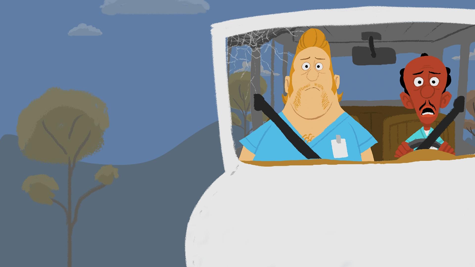 Backdrop for George and A.J.