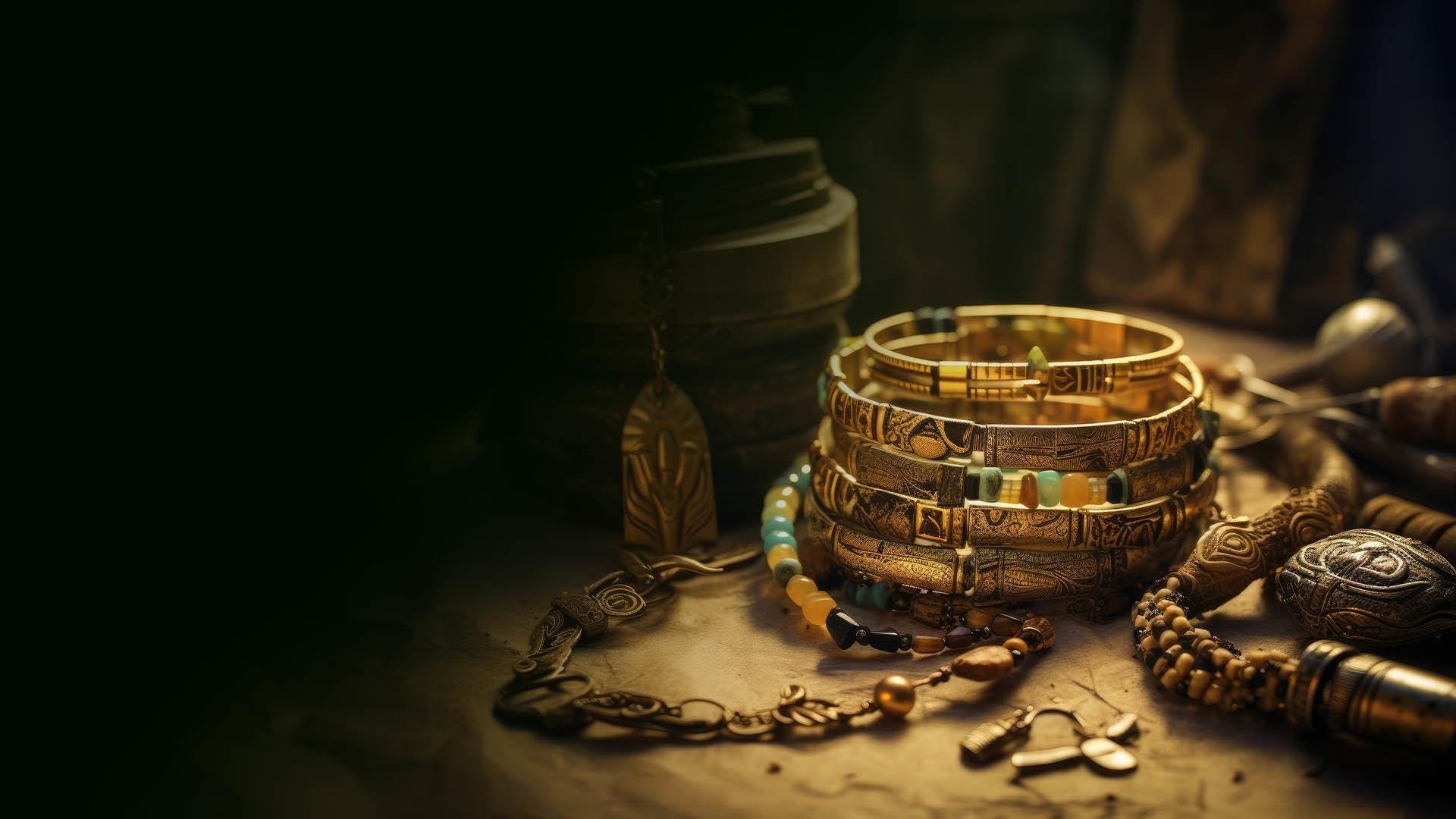 Backdrop for Imhotep, la momie aux bijoux d'or