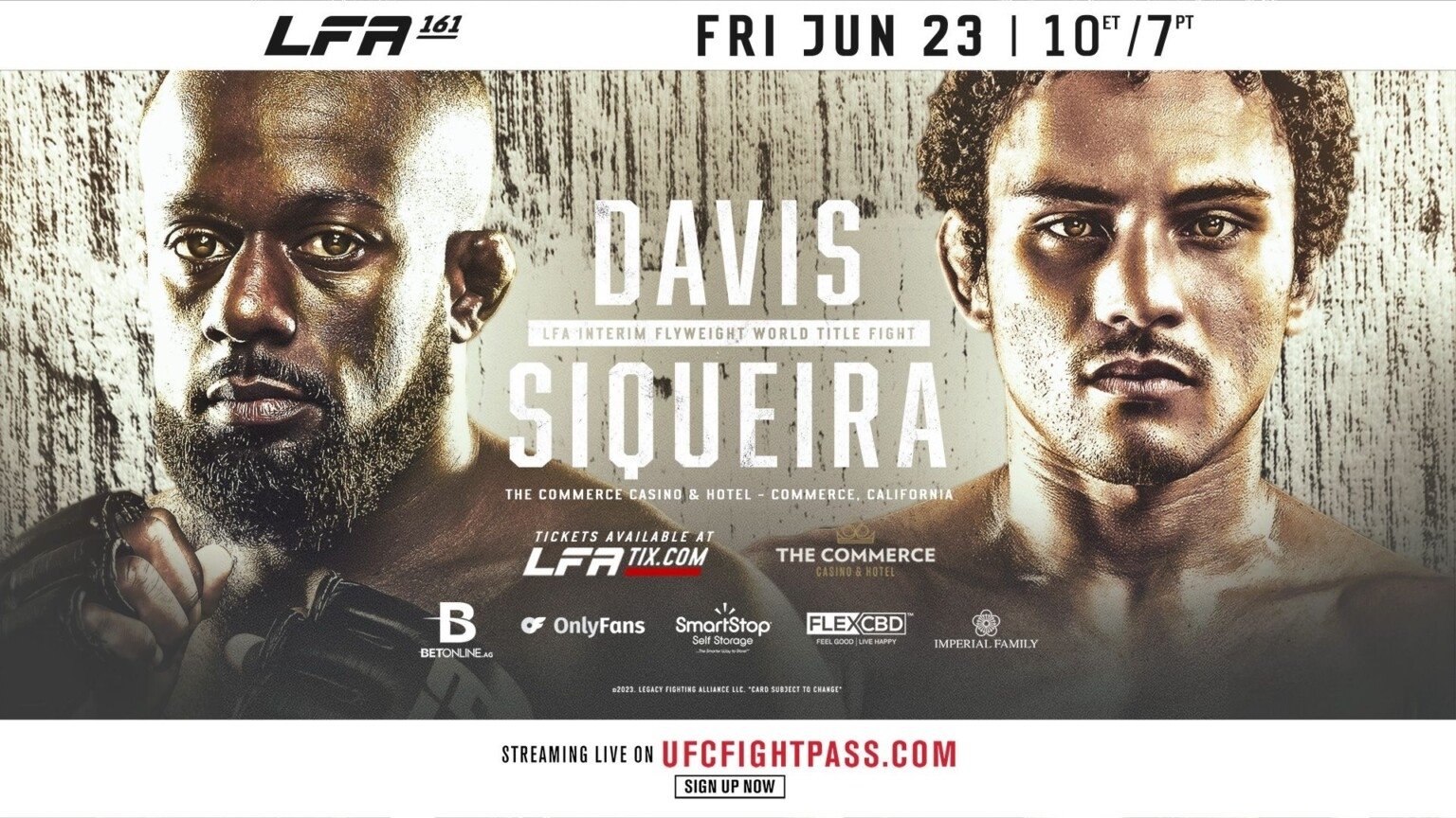 Backdrop for LFA 161: Davis vs. Siqueira
