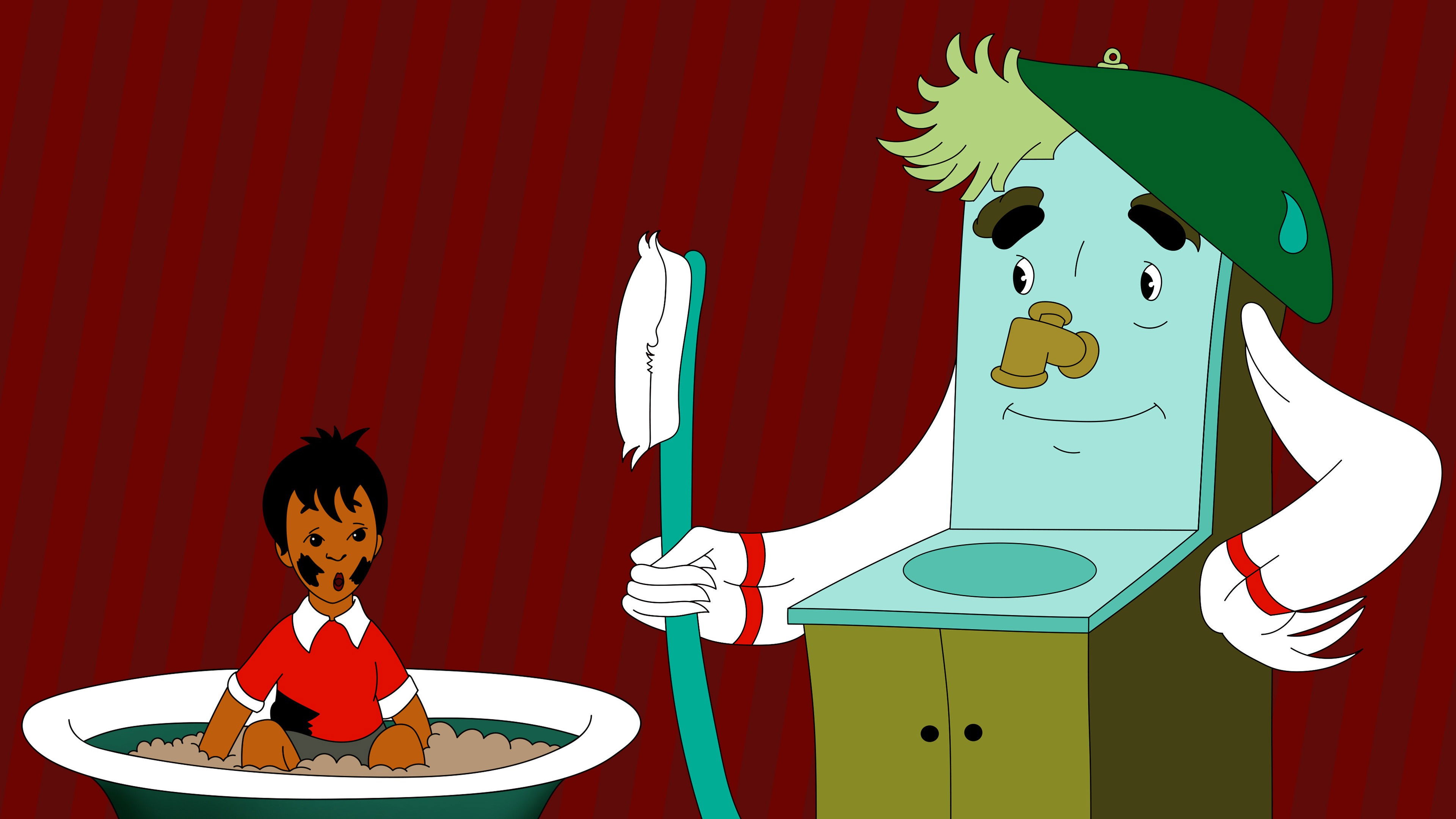 Backdrop for Wash-'em-Clean