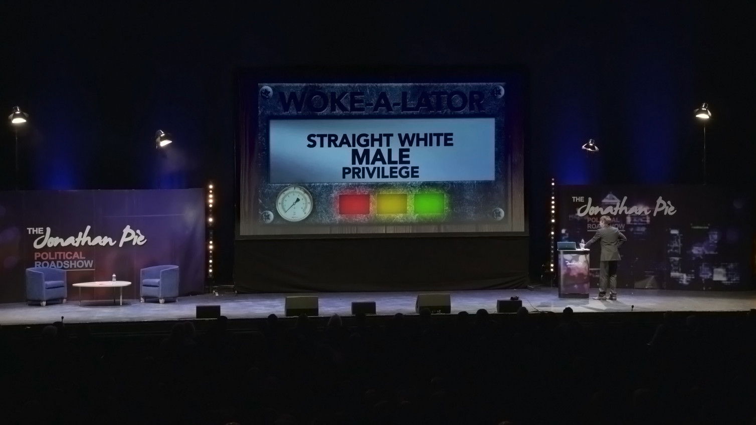 Backdrop for Jonathan Pie: Back to the Studio