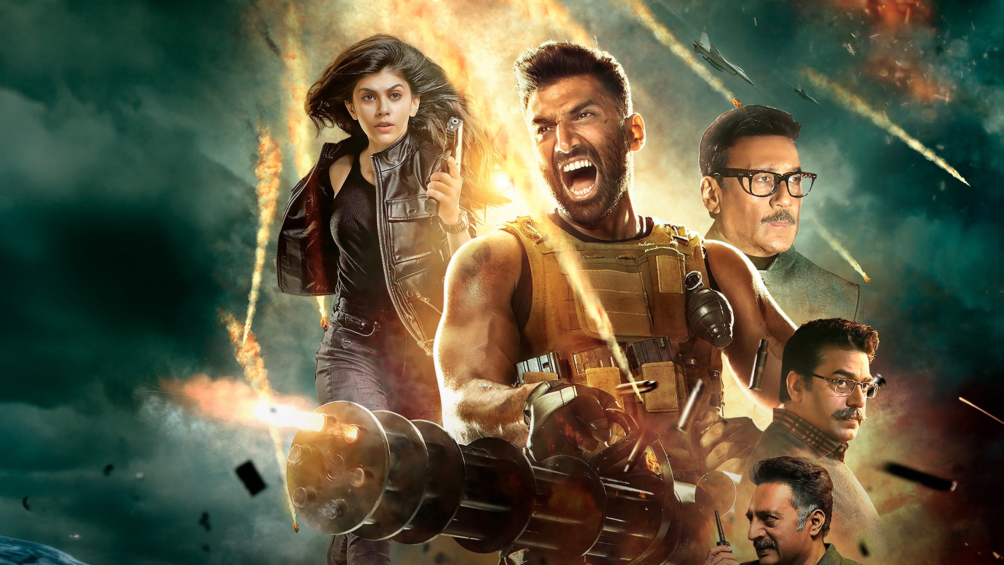 Backdrop for Rashtra Kavach Om