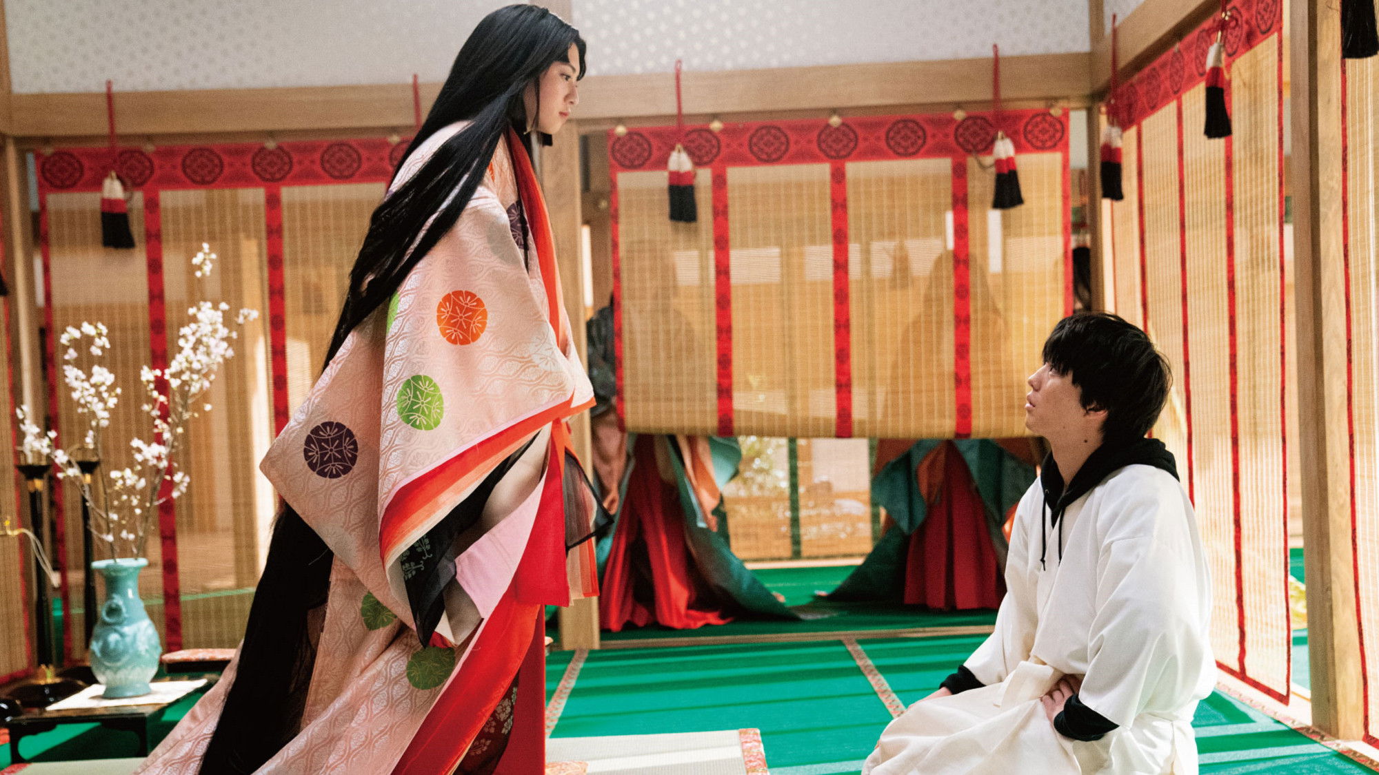 Backdrop for The Devil Wears Ju-Ni Hitoe Kimono