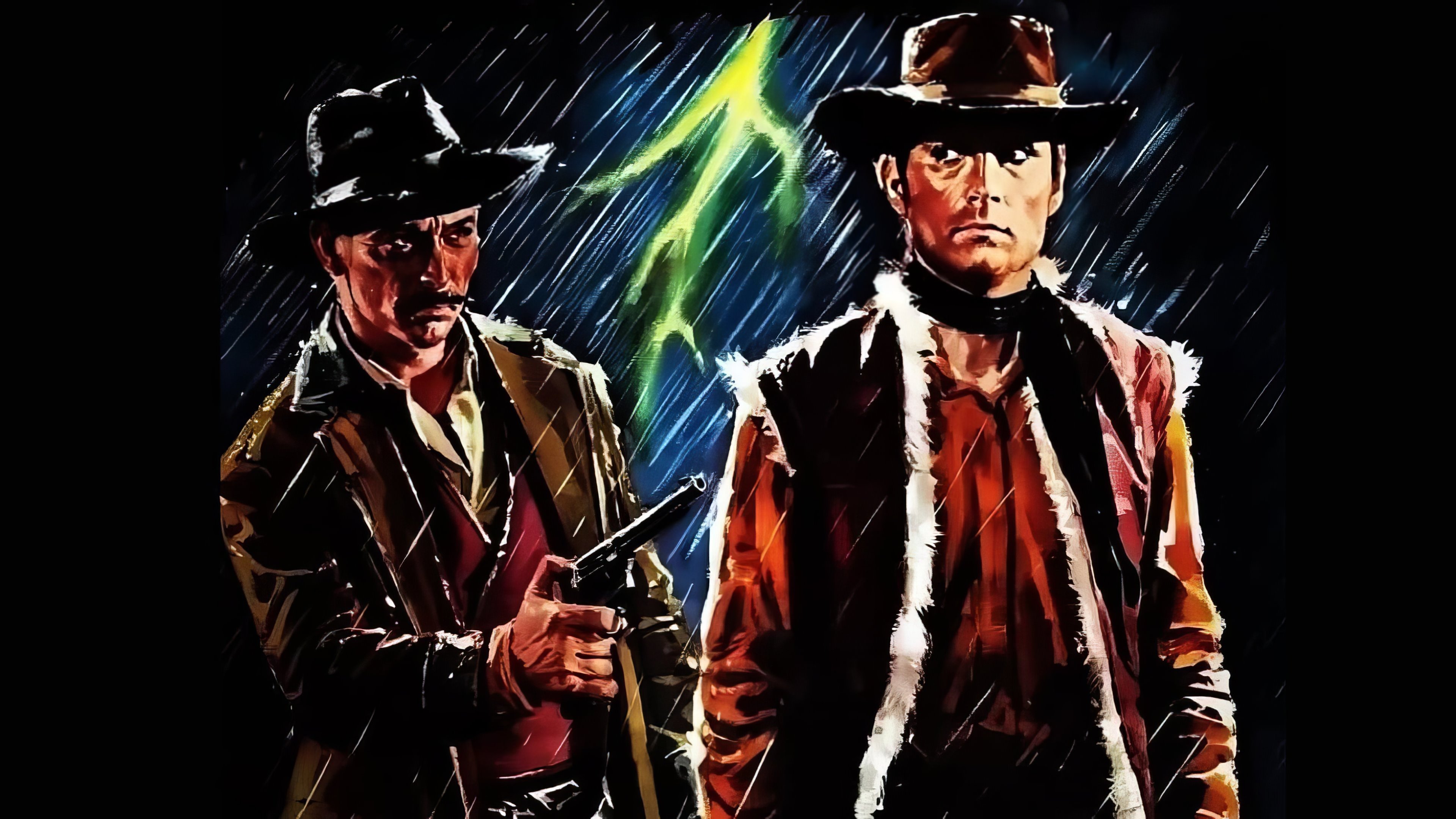 Backdrop for Death Rides a Horse