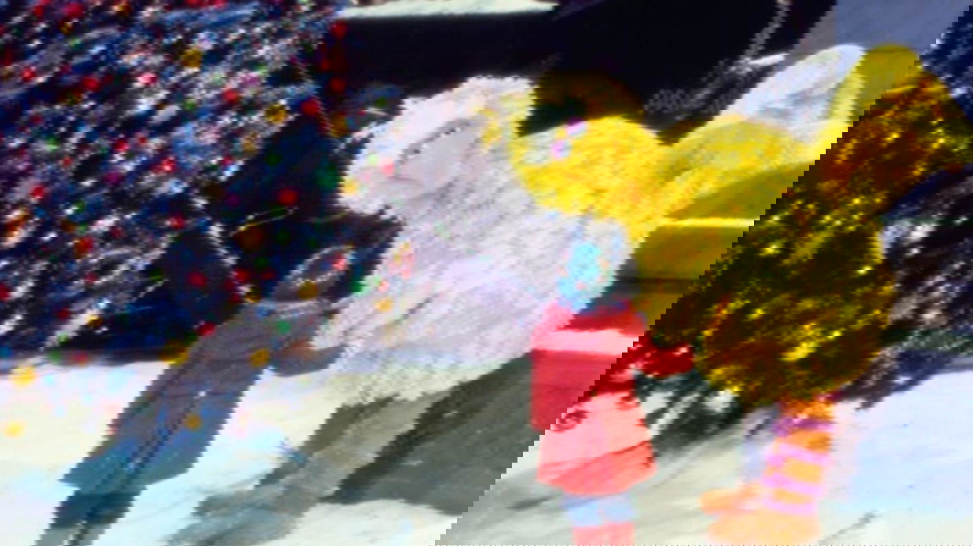 Backdrop for Christmas Eve on Sesame Street