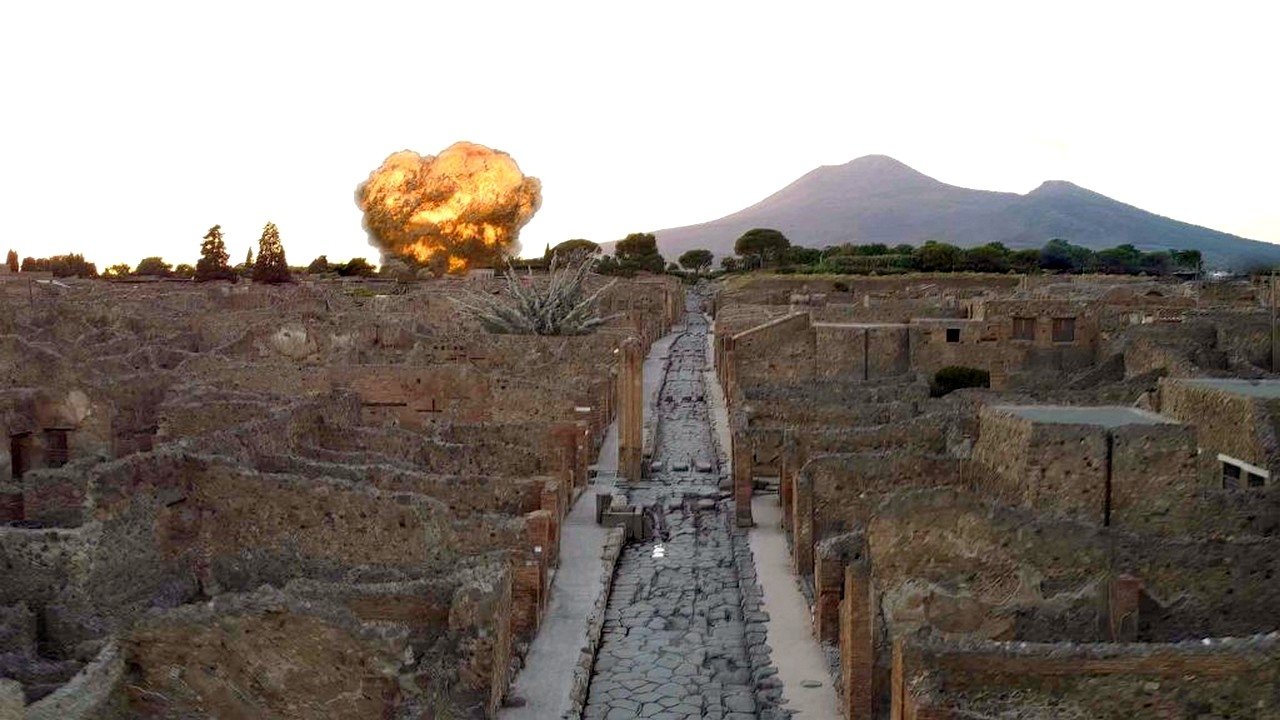 Backdrop for Bombing Pompeii