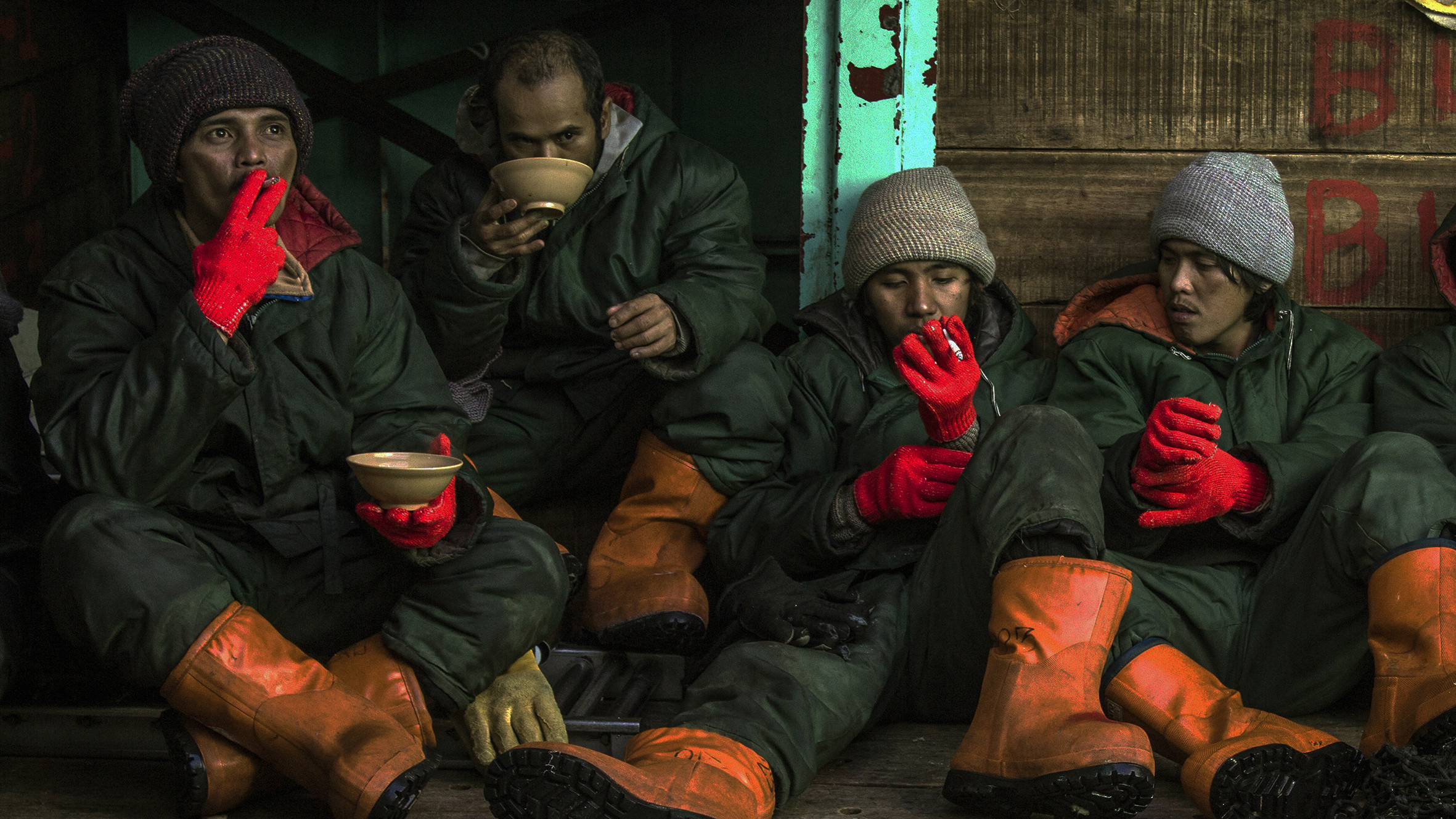 Backdrop for Squid Jigging Fishing Boat