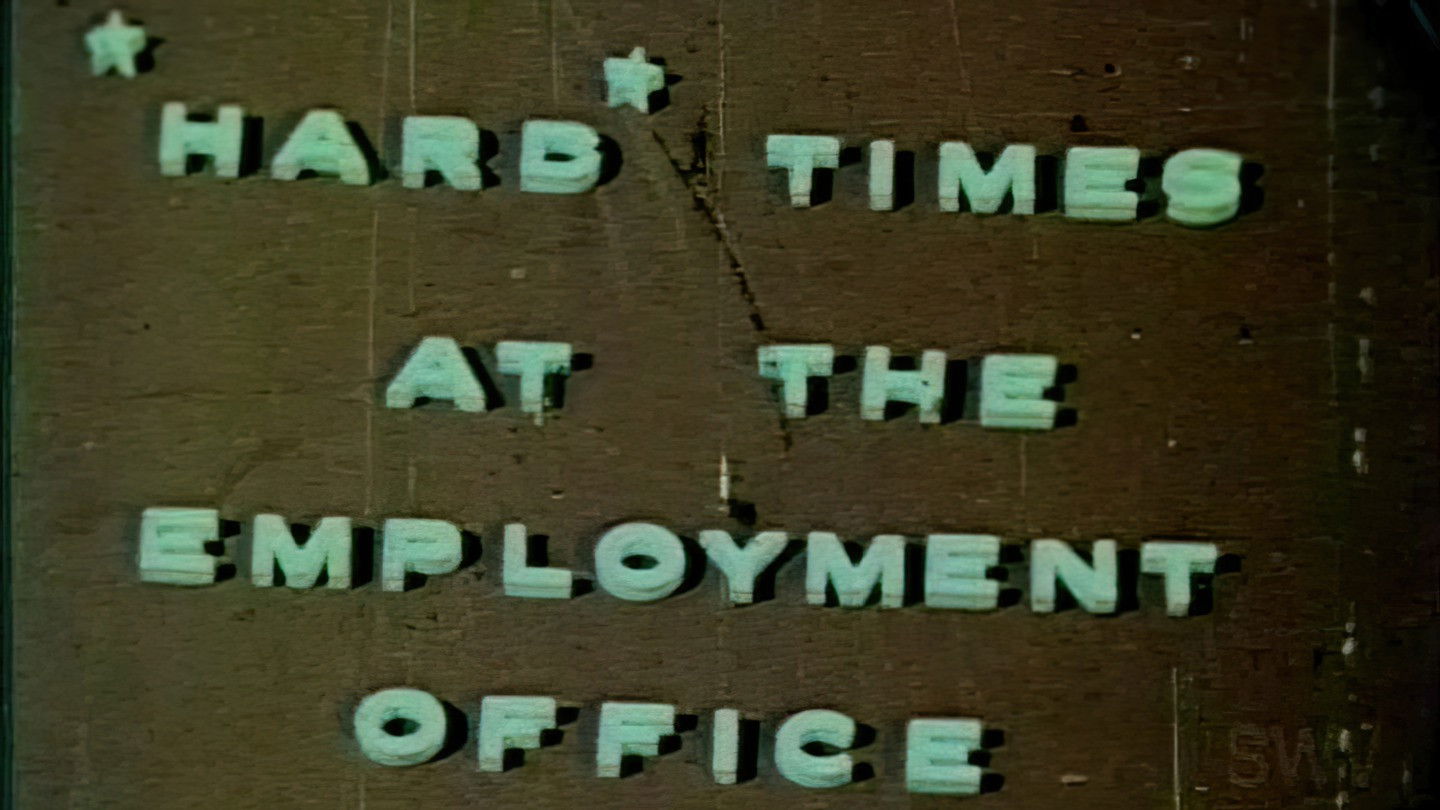 Backdrop for Hard Times At The Employment Office