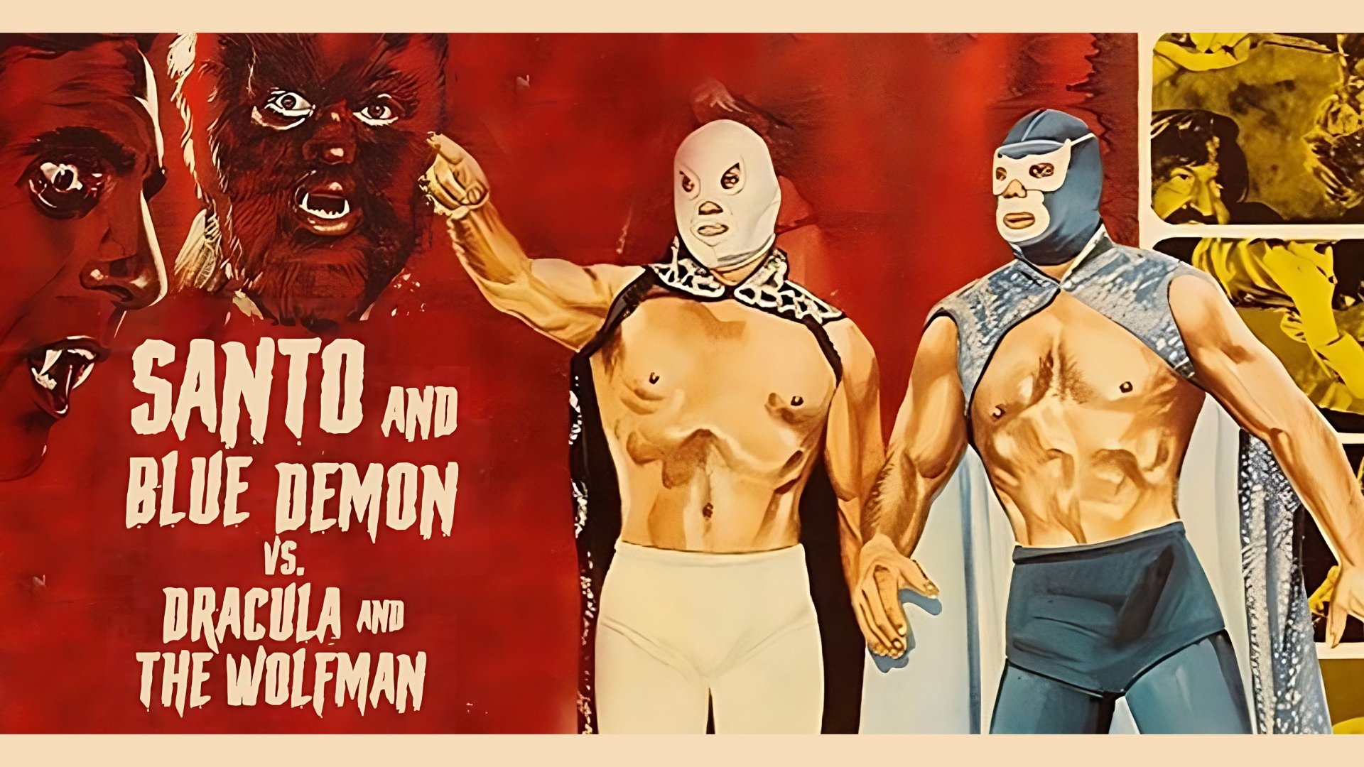 Backdrop for Santo and Blue Demon vs. Dracula and the Wolf Man