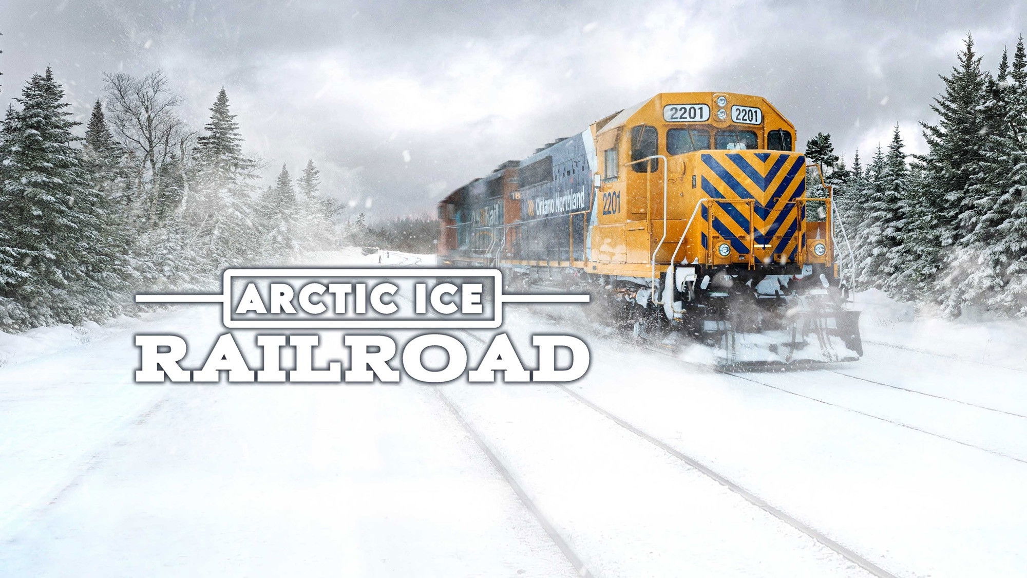 Backdrop for Arctic Ice Railroad