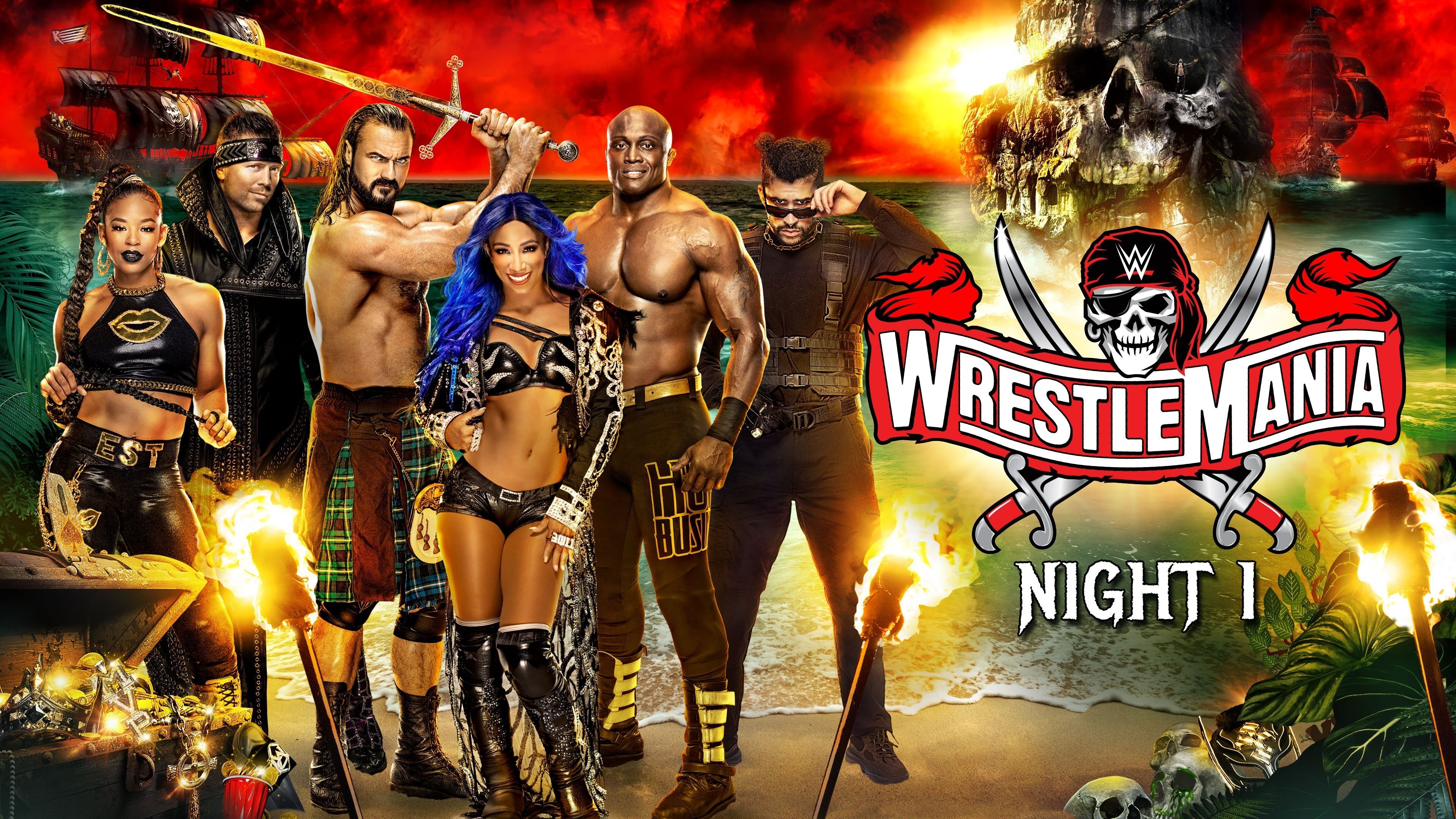 Backdrop for WrestleMania 37: Night 1