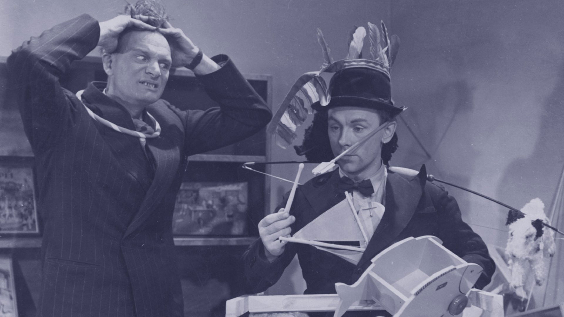 Backdrop for Tre skojiga skojare