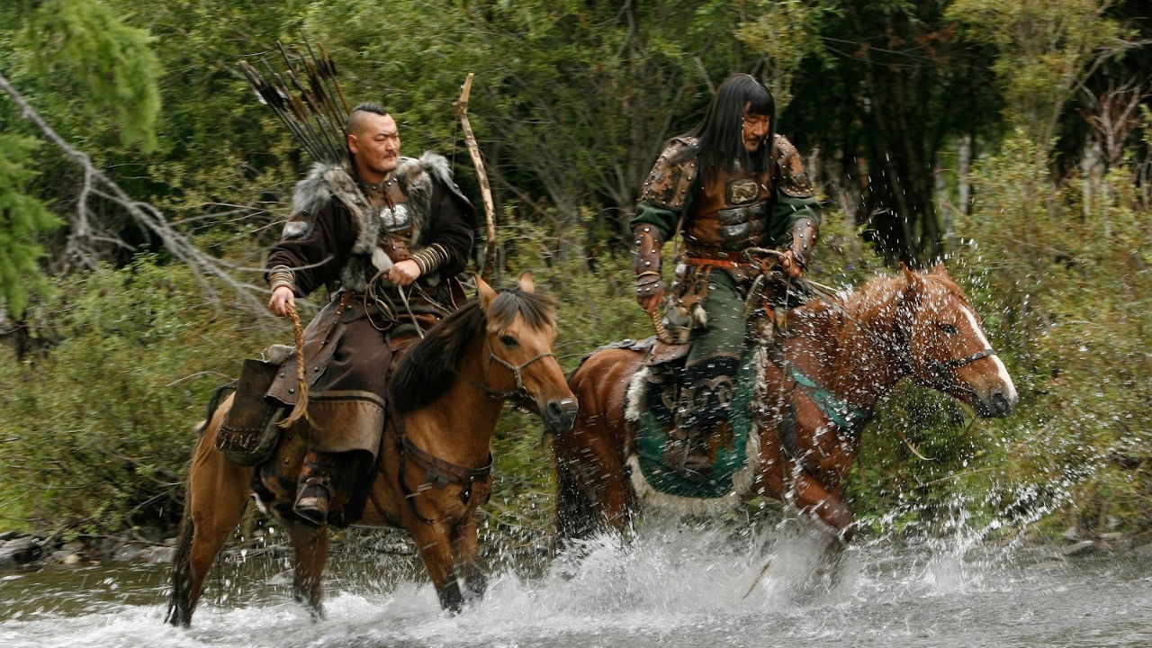 Backdrop for No Right to Die: Chinggis Khaan