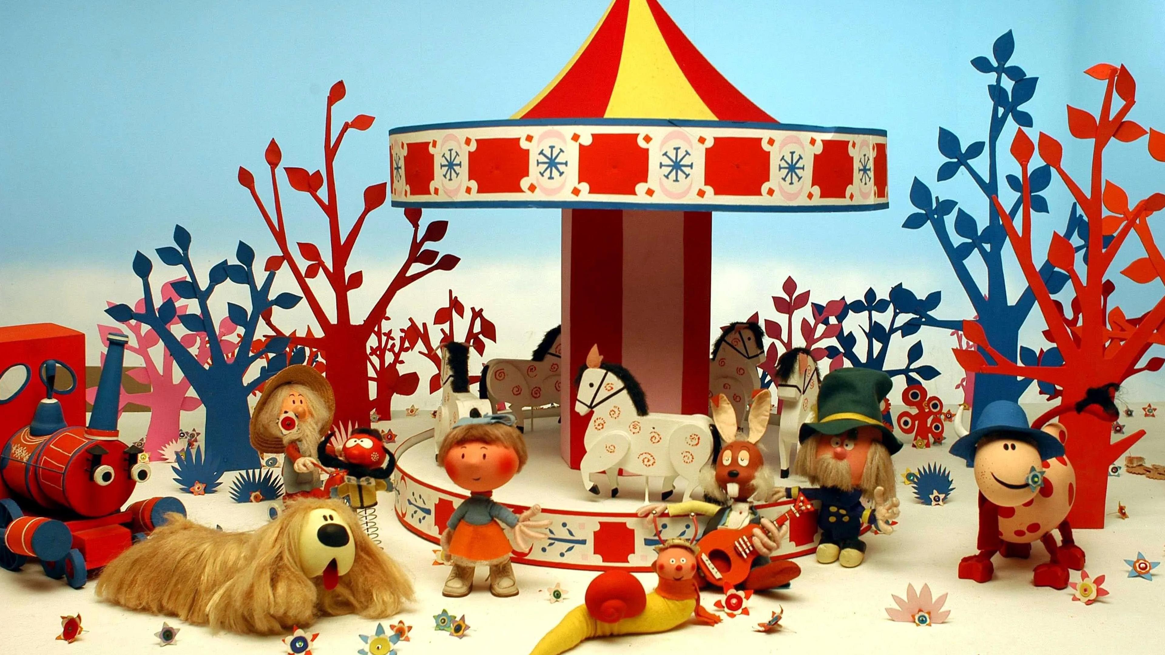 Backdrop for Dougal and the Blue Cat