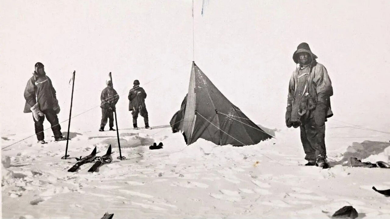 Backdrop for Roald Amundsen's South Pole Expedition