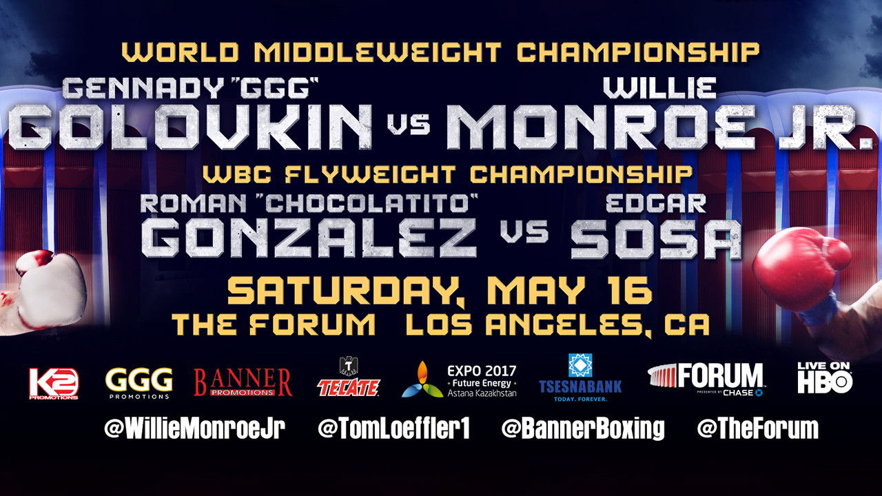 Backdrop for Gennady Golovkin vs. Willie Monroe Jr