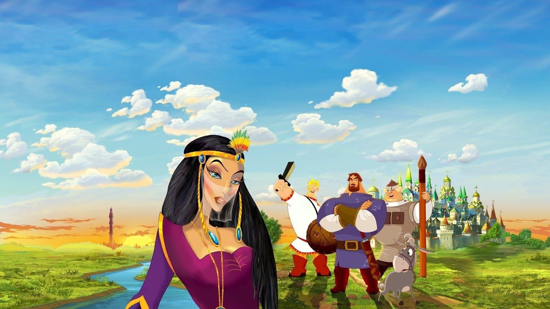 Backdrop for Three Heroes and the Shamakhan Queen