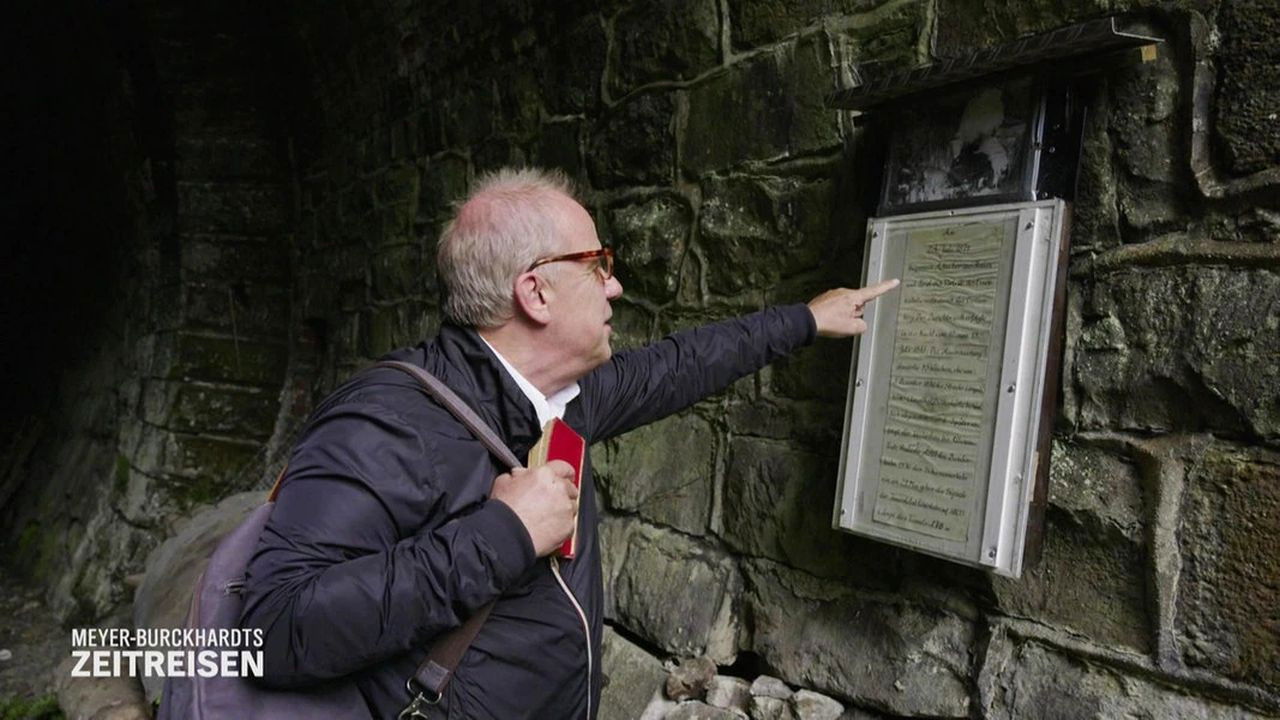 Backdrop for Meyer-Burckhardts Zeitreisen