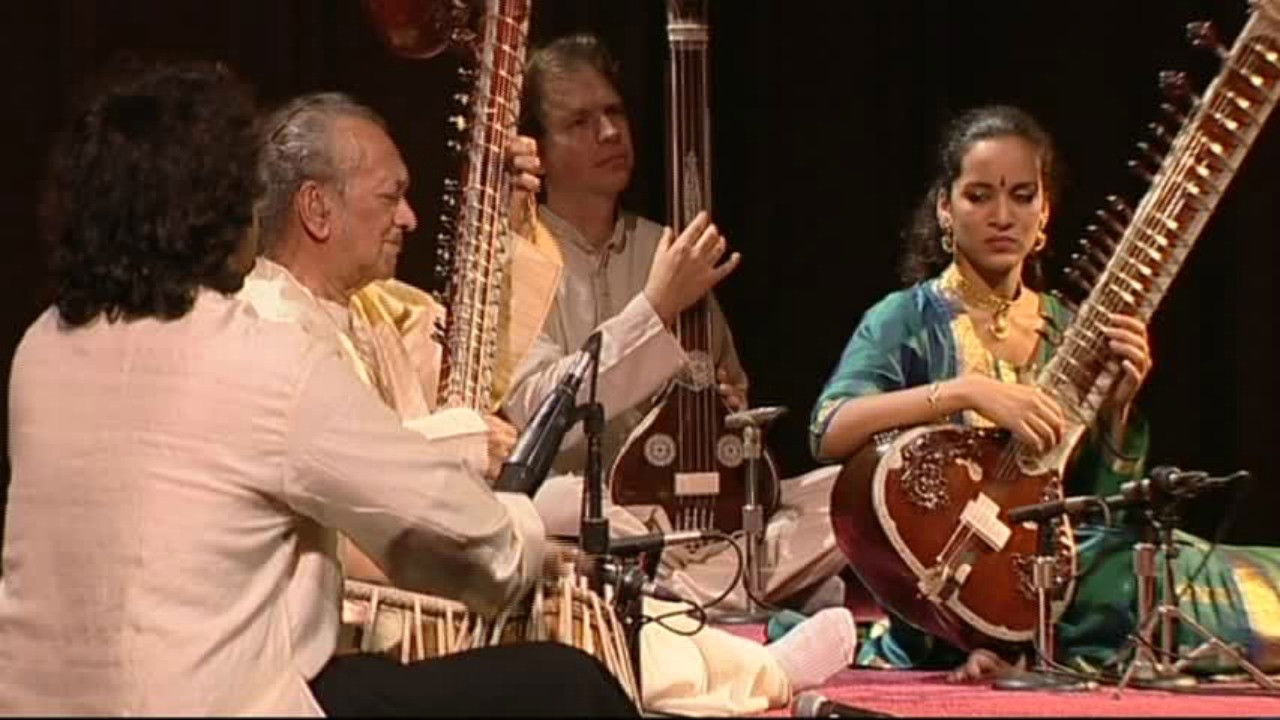 Backdrop for Ravi Shankar: Between Two Worlds