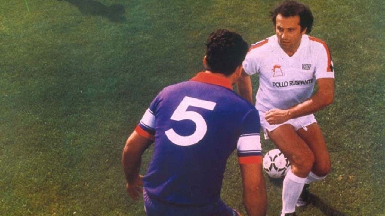 Backdrop for Half Right Half Left - 2 Footballers Without a Ball