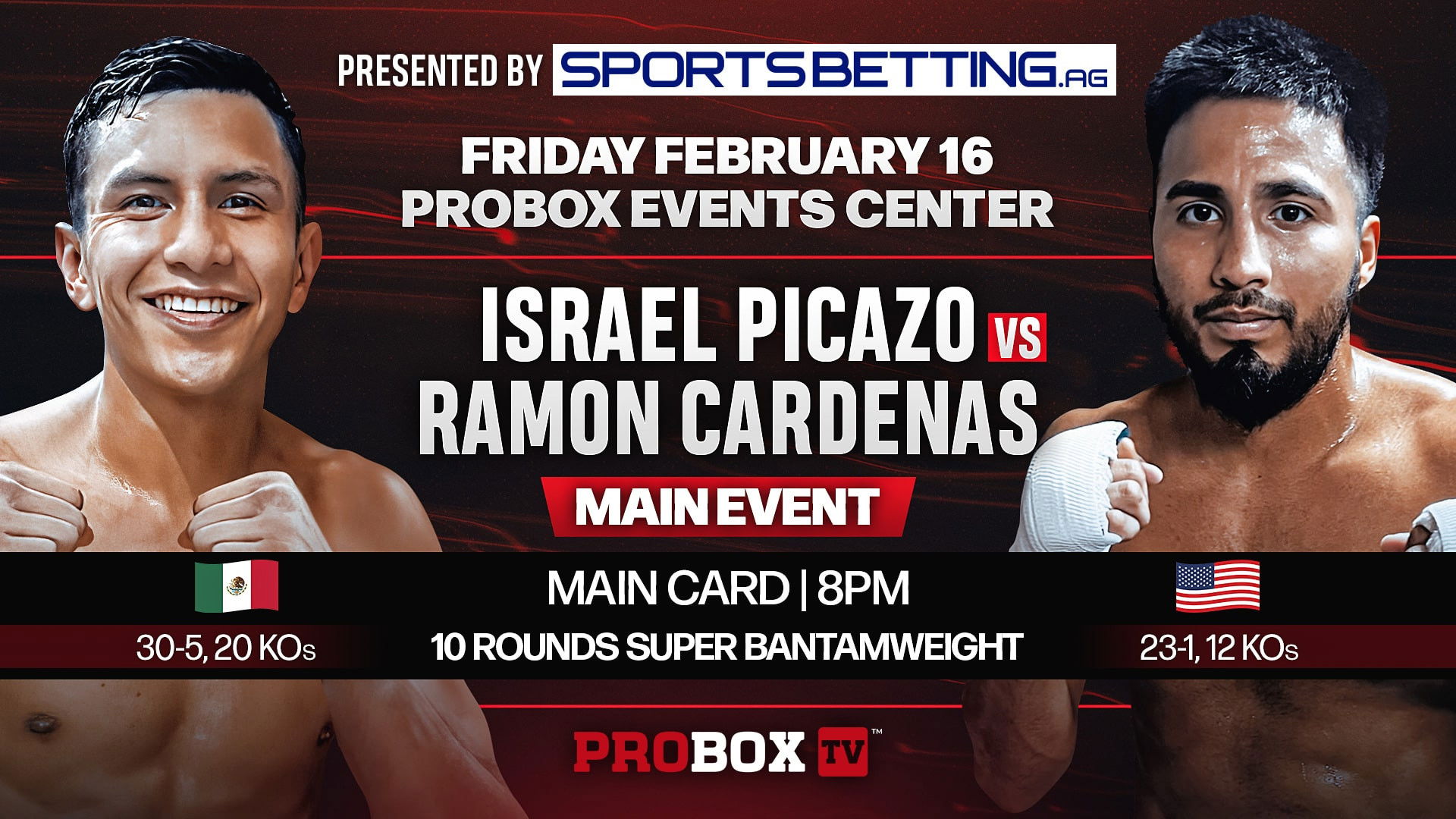 Backdrop for Israel Picazo vs. Ramon Cardenas