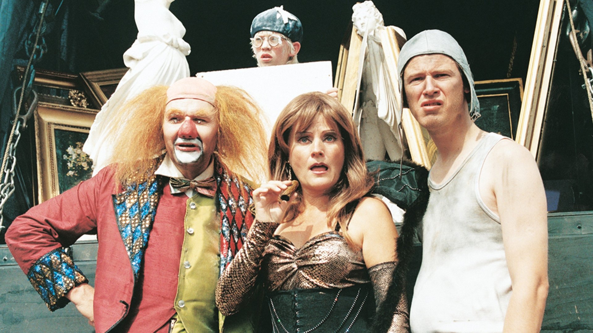 Backdrop for Young Jönsson Gang Showing Off