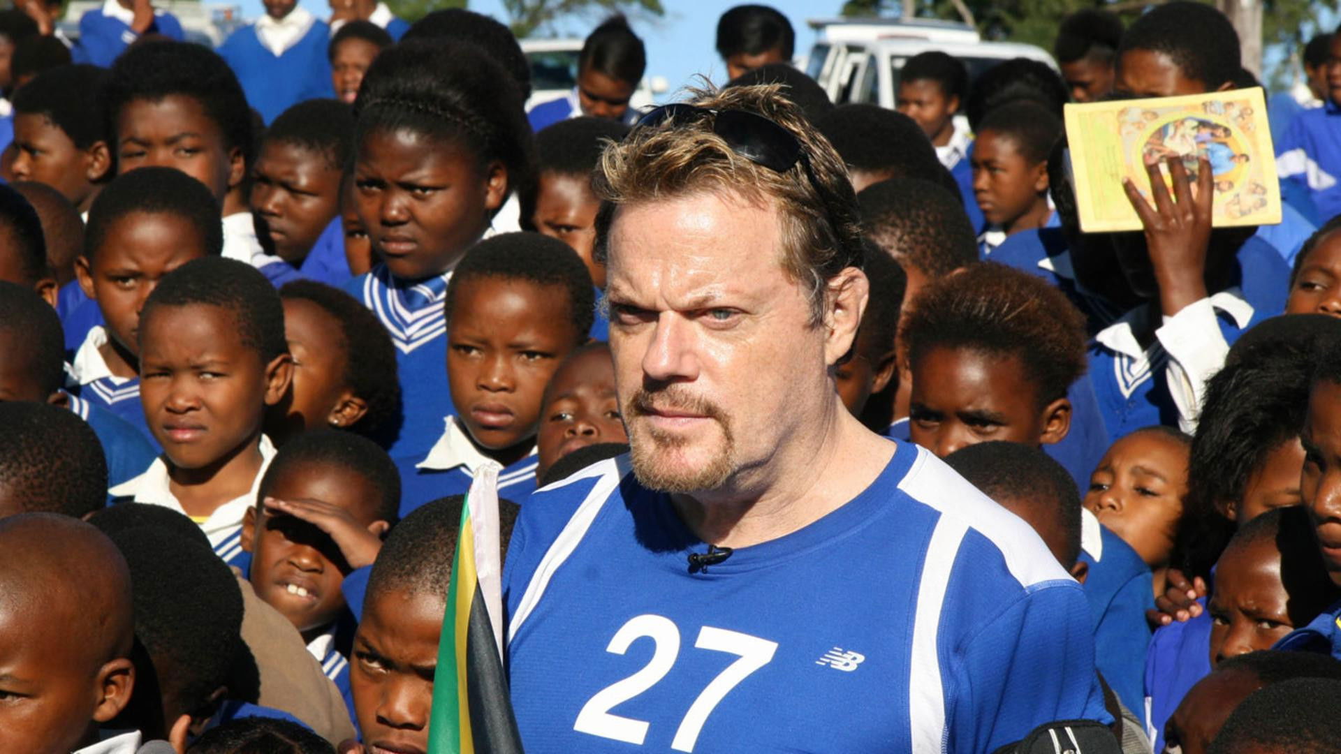 Backdrop for Eddie Izzard's Mandela Marathons