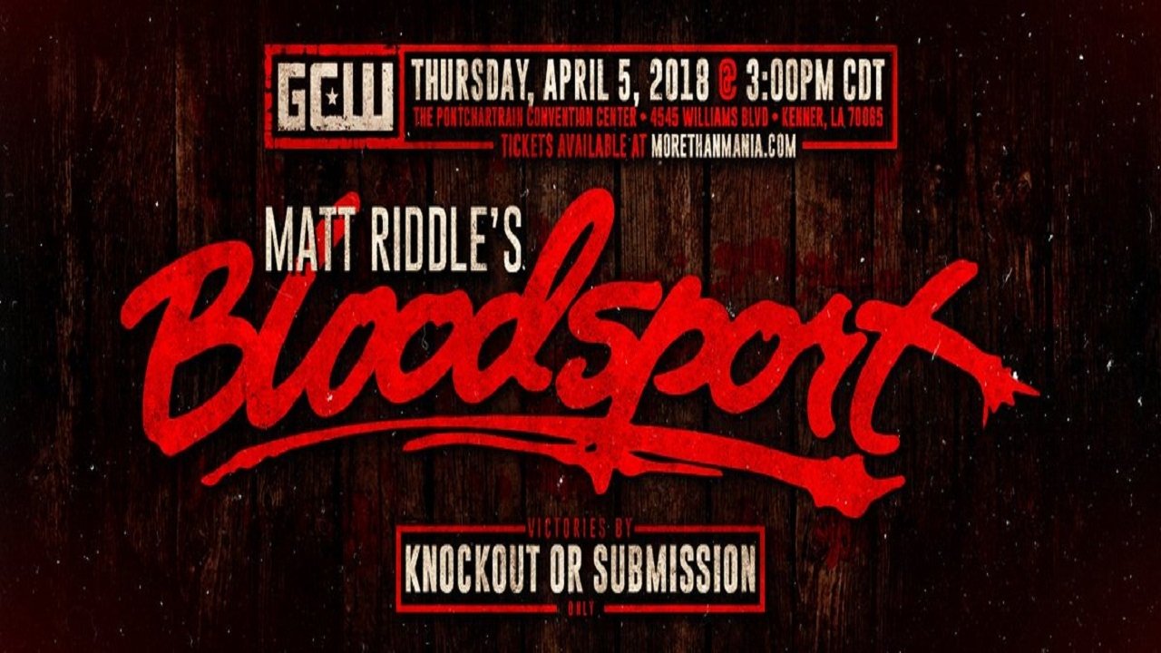 Backdrop for GCW Matt Riddle's Bloodsport