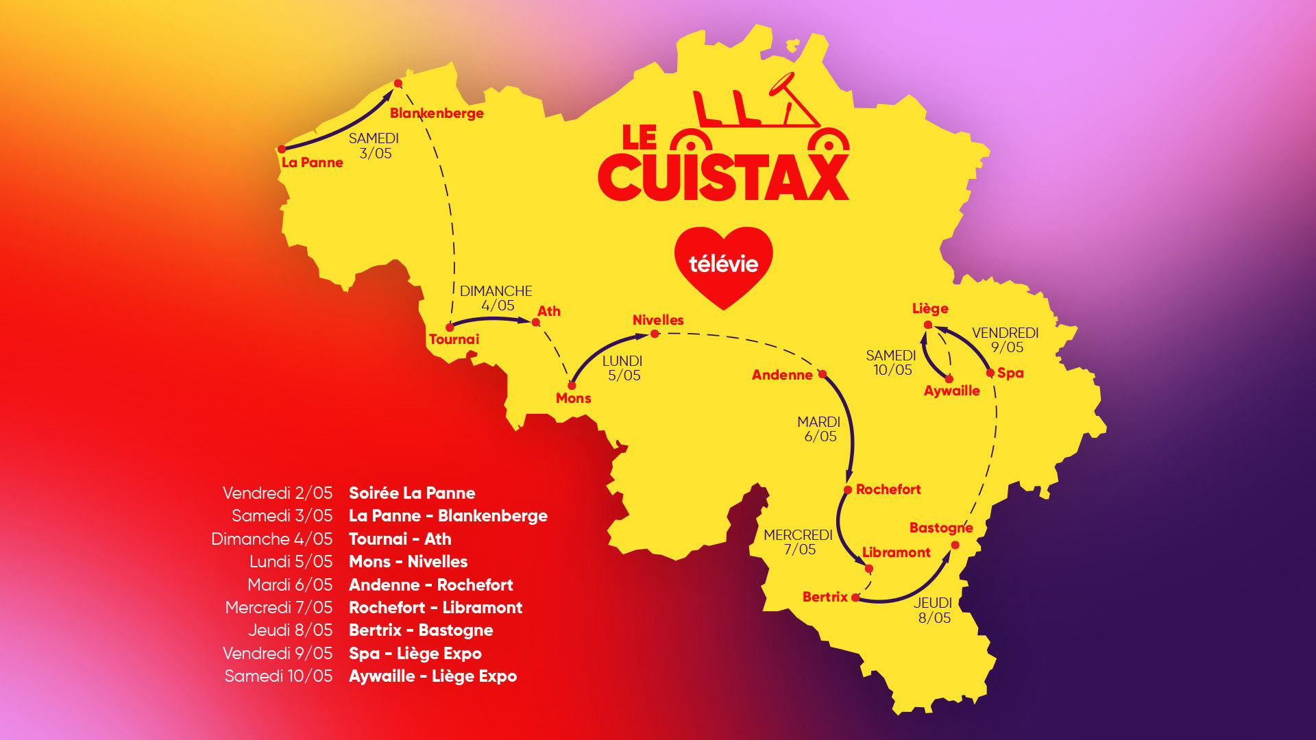 Backdrop for Le cuistax du Télévie