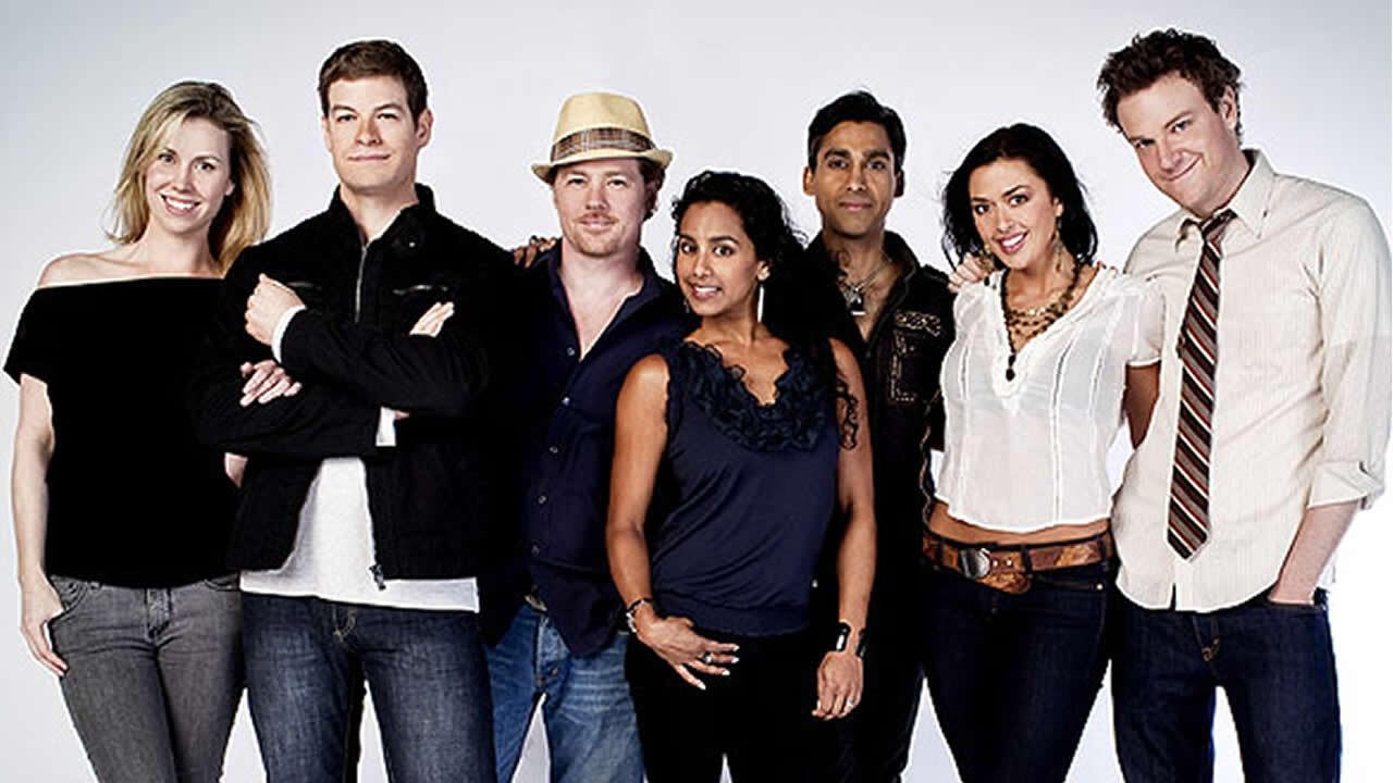 Backdrop for Men with Brooms