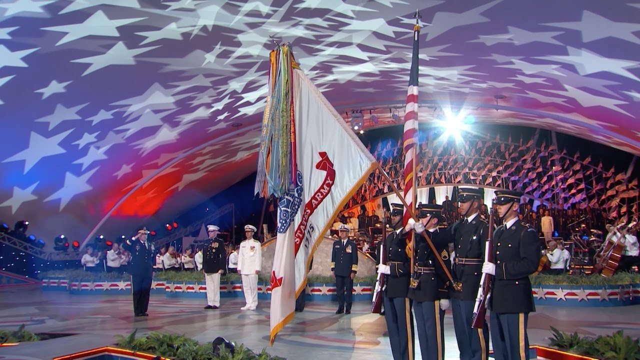 Backdrop for National Memorial Day Concert