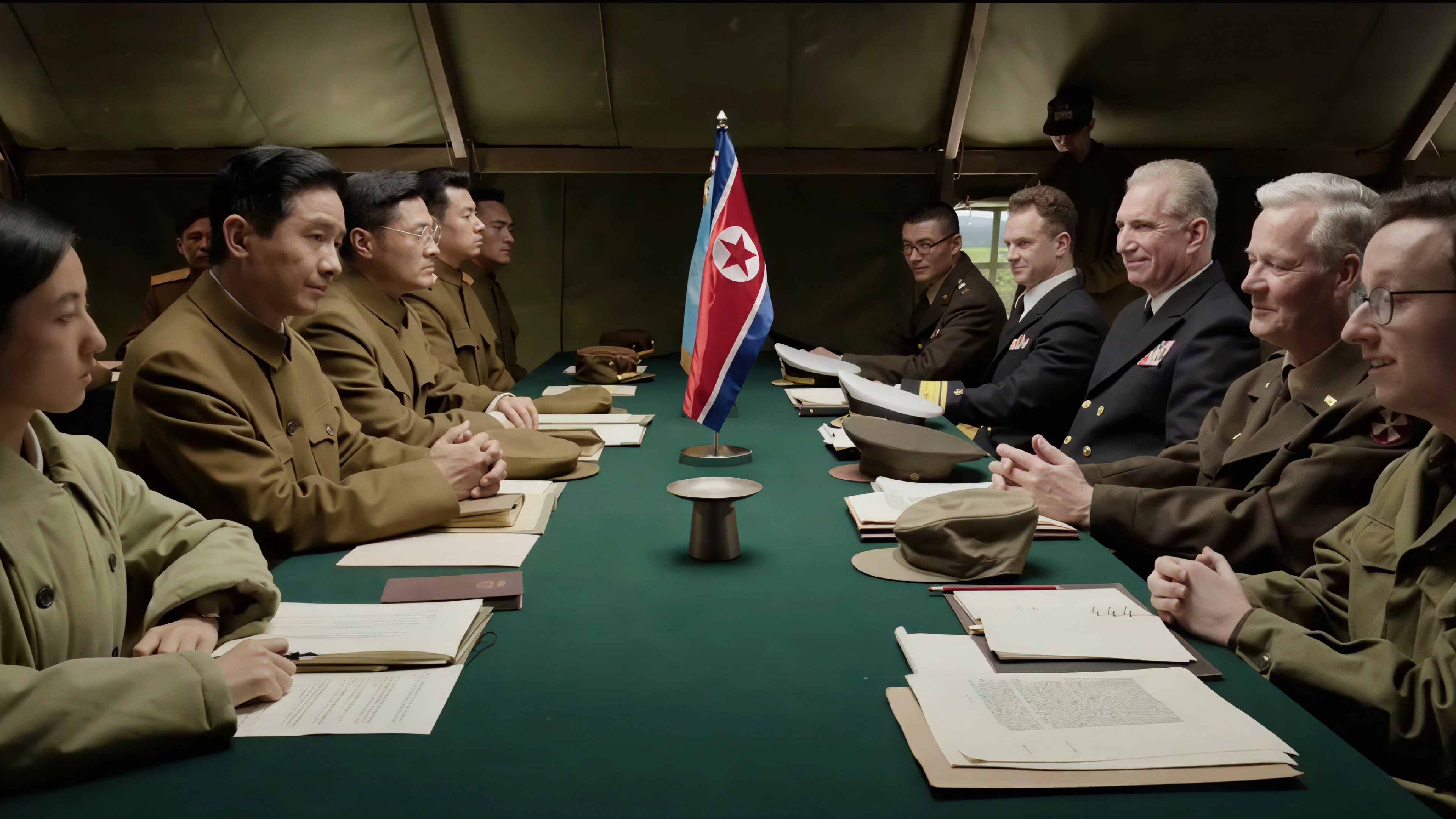 Backdrop for The Volunteers: Peace at Last