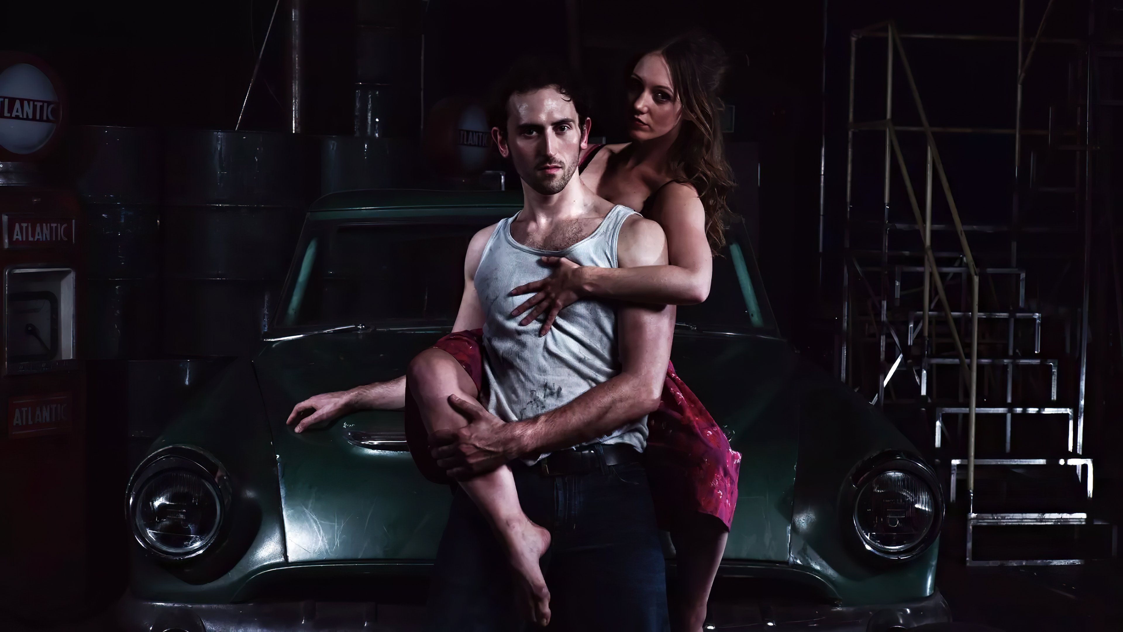 Backdrop for Matthew Bourne's The Car Man