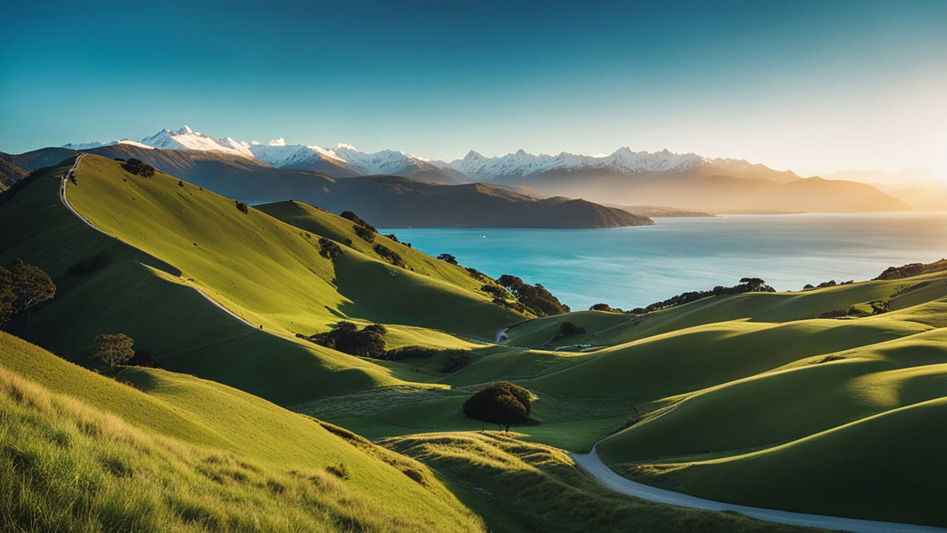 Backdrop for New Zealand: Earth's Mythical Islands