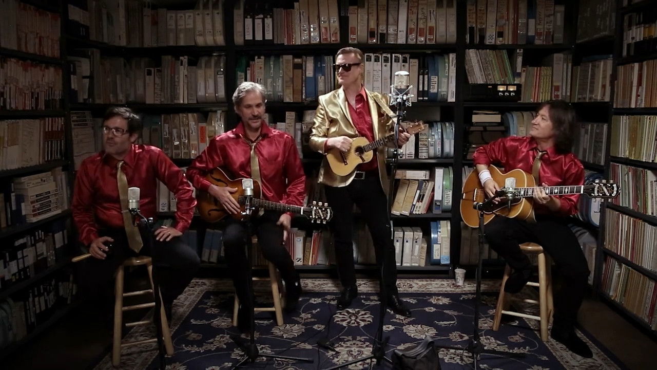 Backdrop for Me First and the Gimme Gimmes: Paste Studio Acoustic Sessions