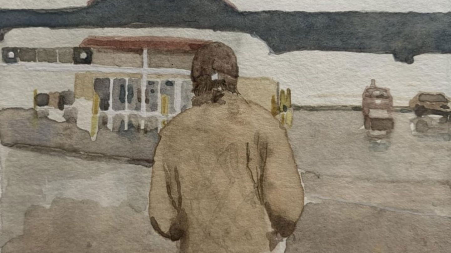 Backdrop for Lucky Three: An Elliott Smith Portrait