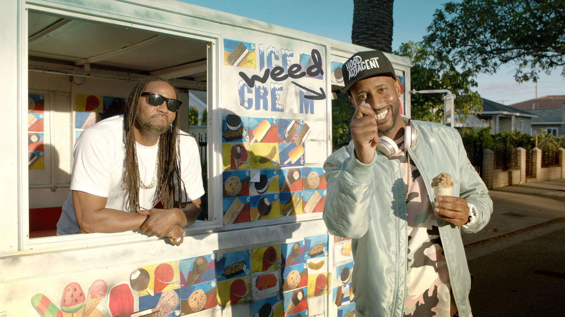 Backdrop for Hood Adjacent with James Davis