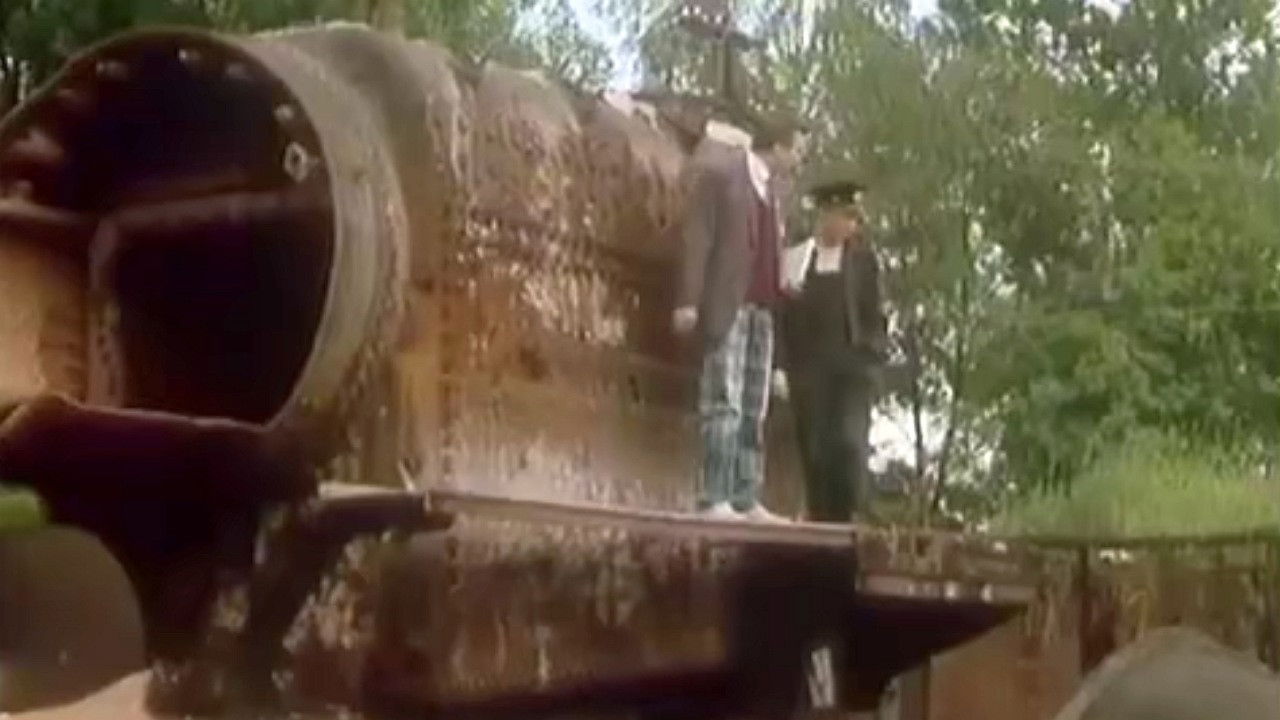 Backdrop for Russian Steam Locomotive