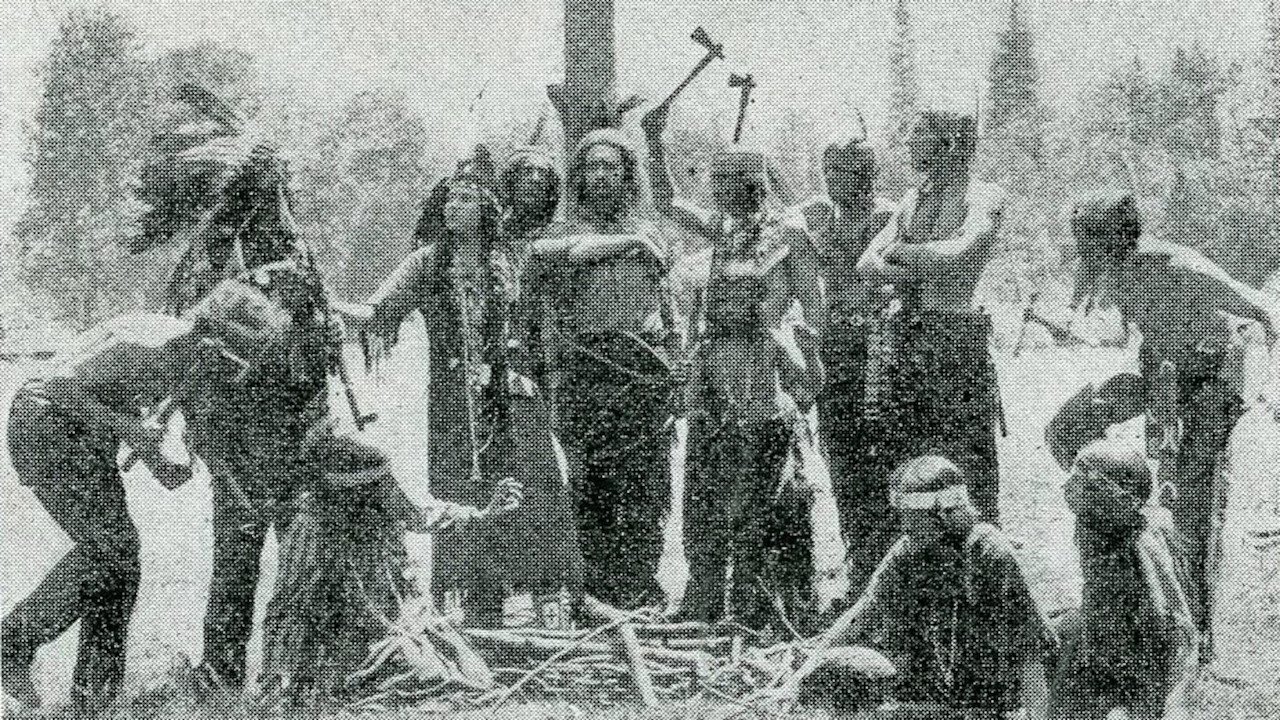 Backdrop for Kit Carson's Wooing